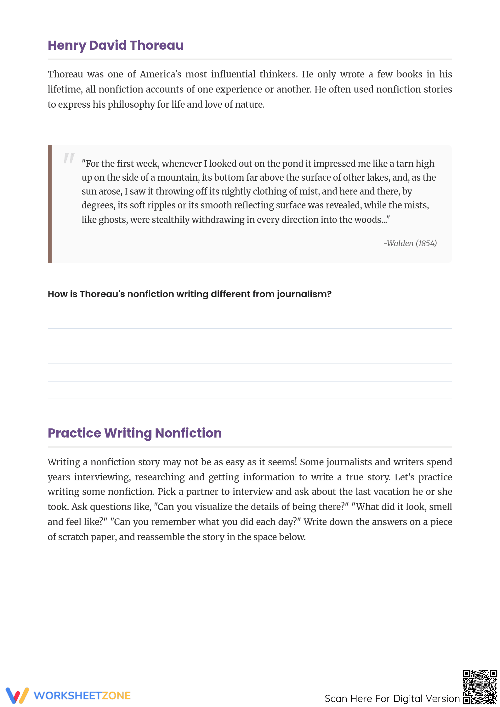 Nonfiction Elements Worksheet | Grade 4 ELA Printable - Page 3