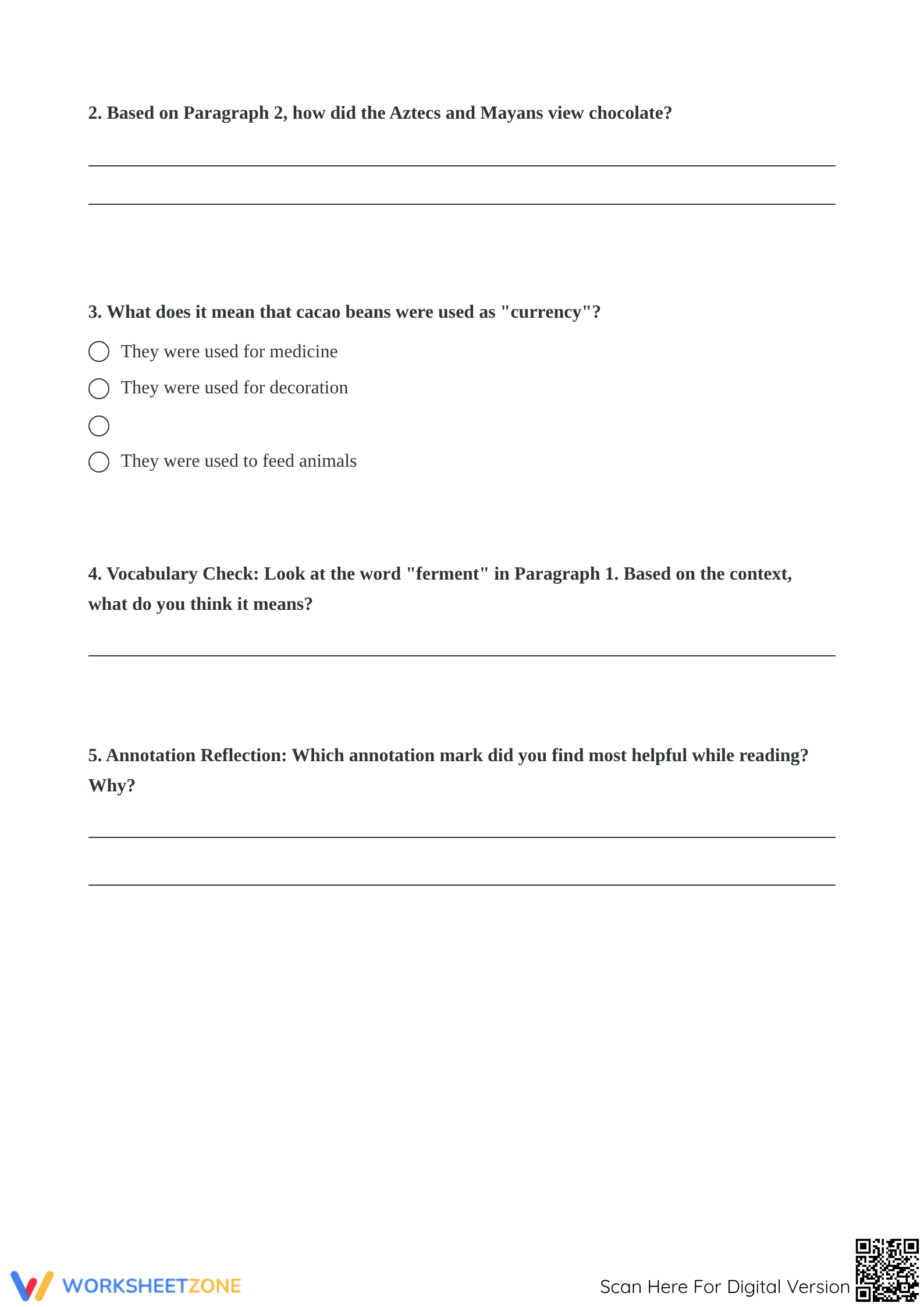 Printable Close Reading Annotations | Grade 4 ELA - Page 3