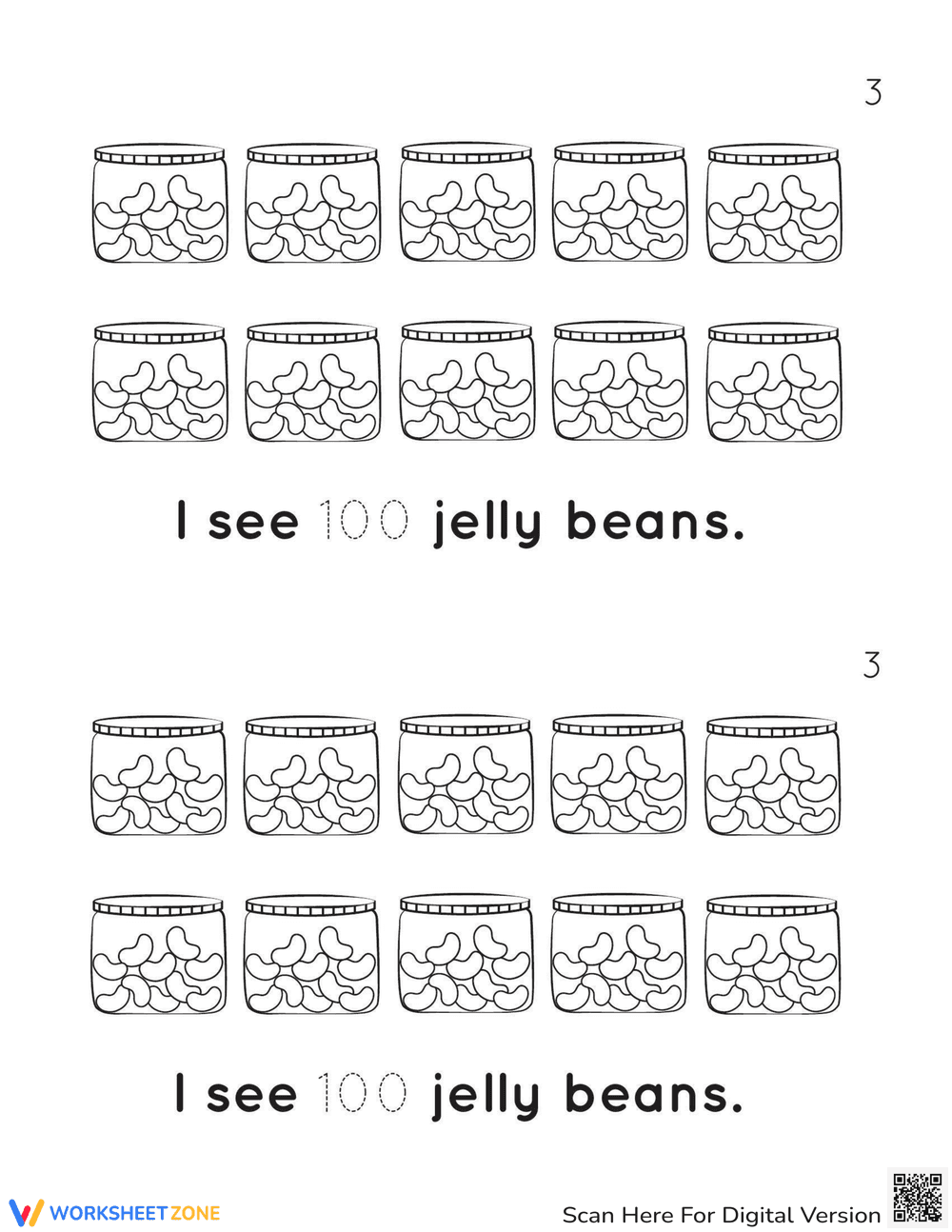 100th Day Counting Reader Worksheet - Page 4