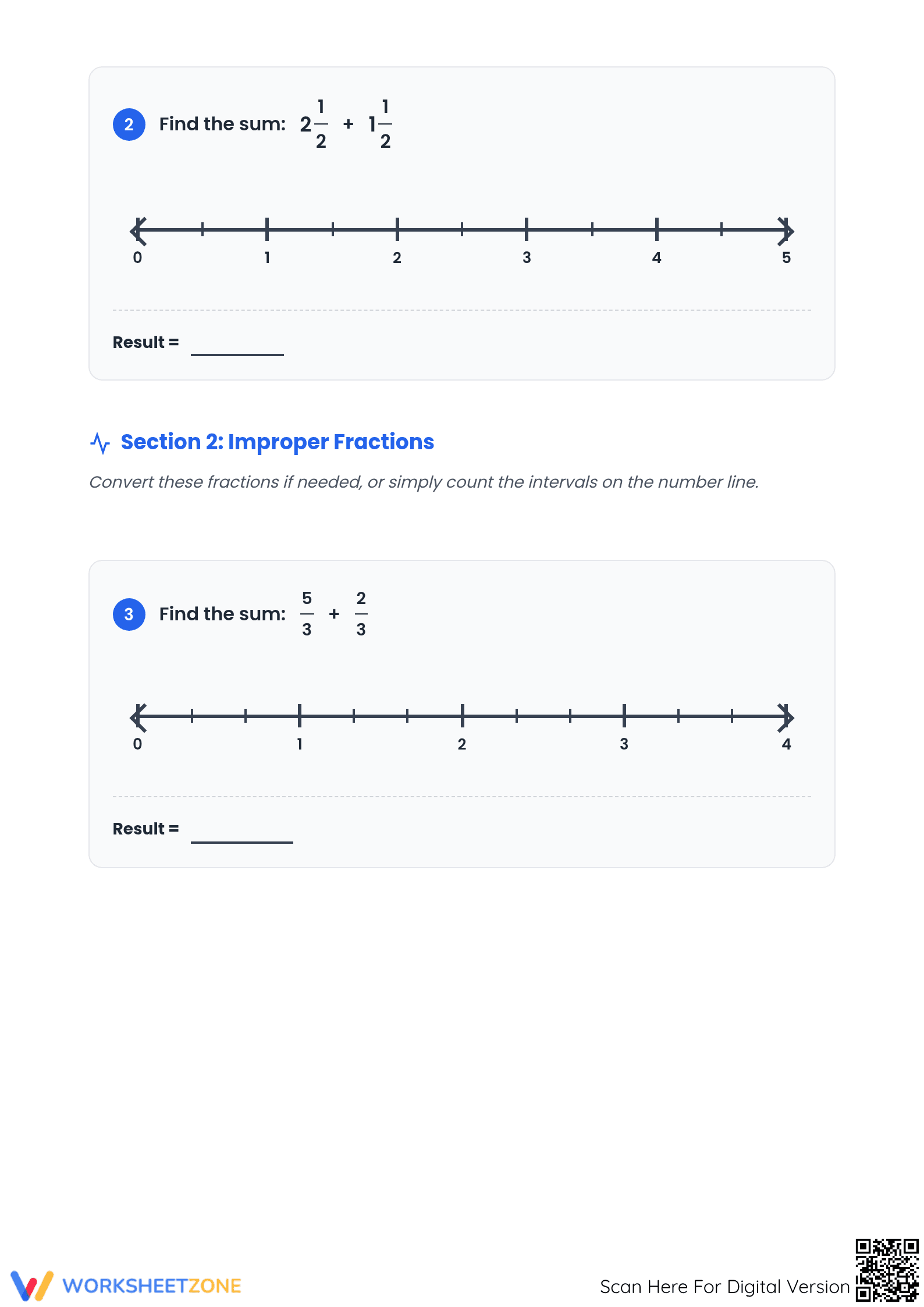 Adding Mixed Numbers Worksheet | Grade 4-5 Essential - Page 2