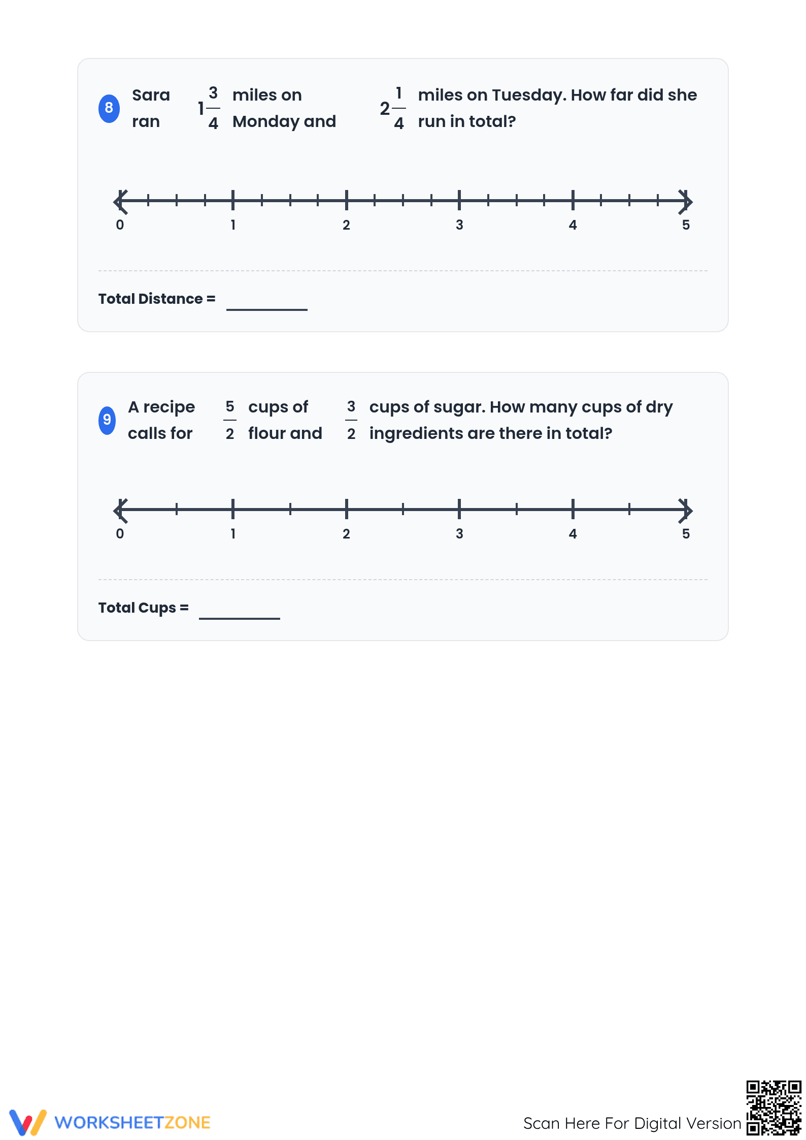 Adding Mixed Numbers Worksheet | Grade 4-5 Essential - Page 5