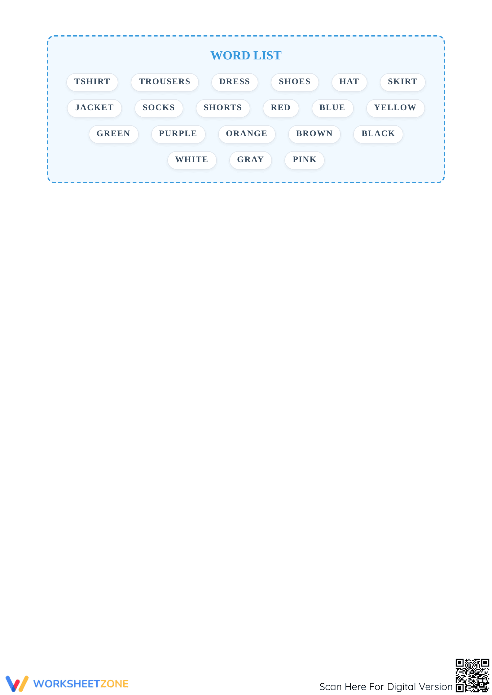Grade 2 Clothes & Colors — Printable No-Prep Worksheet - Page 2