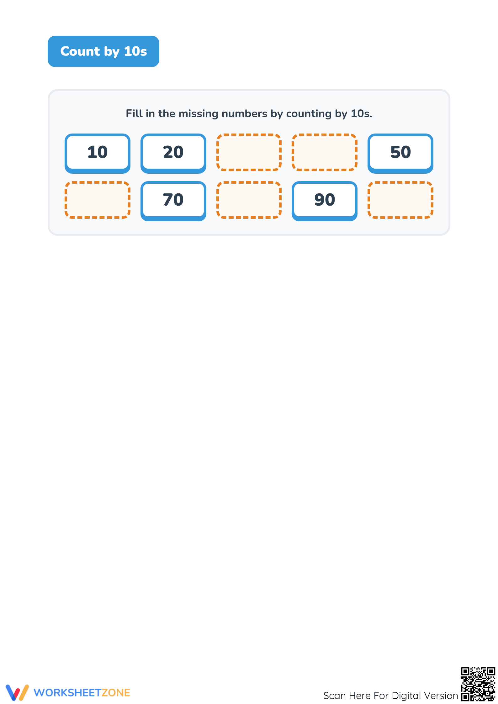 Essential Skip Counting Practice Worksheet | Grade 1 Math - Page 2