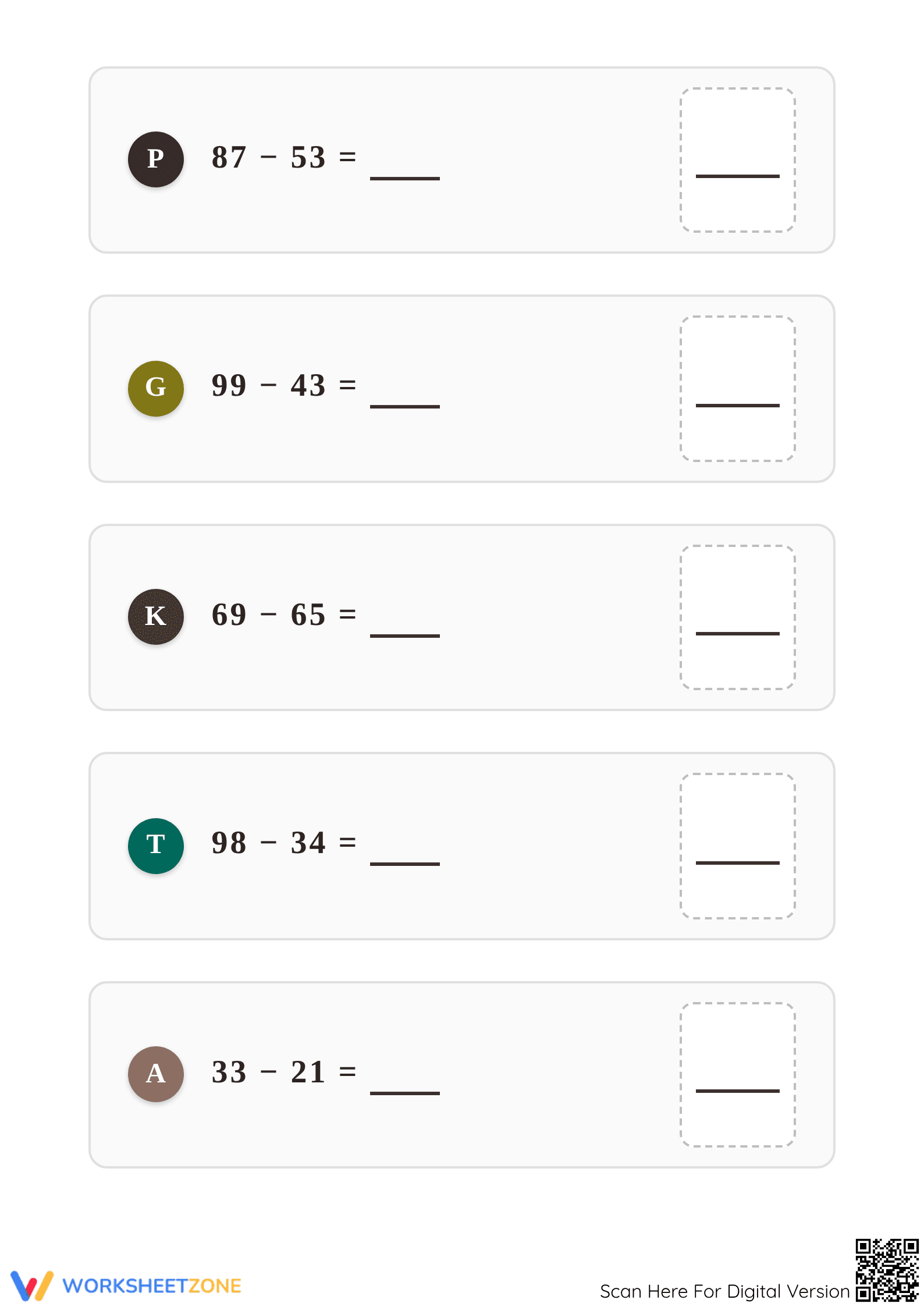 Printable 2-Digit Subtraction Worksheet | Grade 2 Math - Page 2