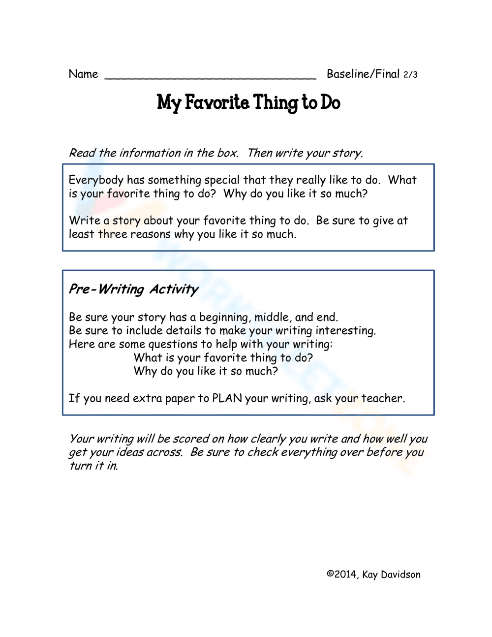 Back to School Writing Prompts Worksheet - Page 3
