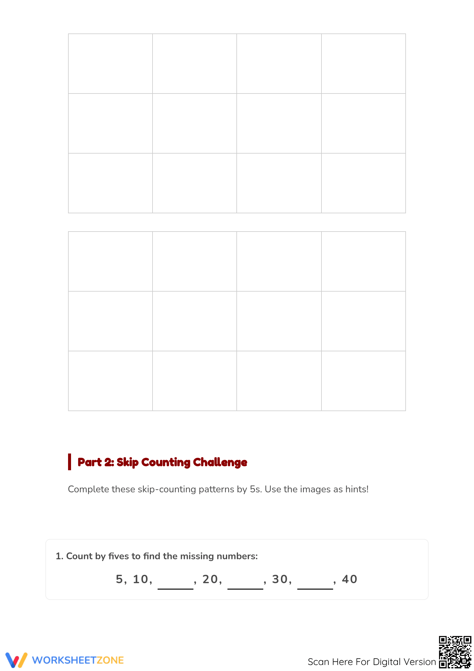 Essential Skip Counting by 5s Worksheet | Grade 2-3 - Page 2