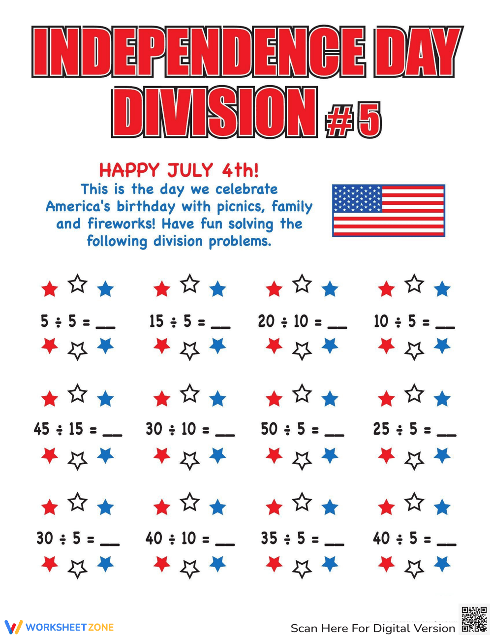 Independence Day Division Practice - Page 3