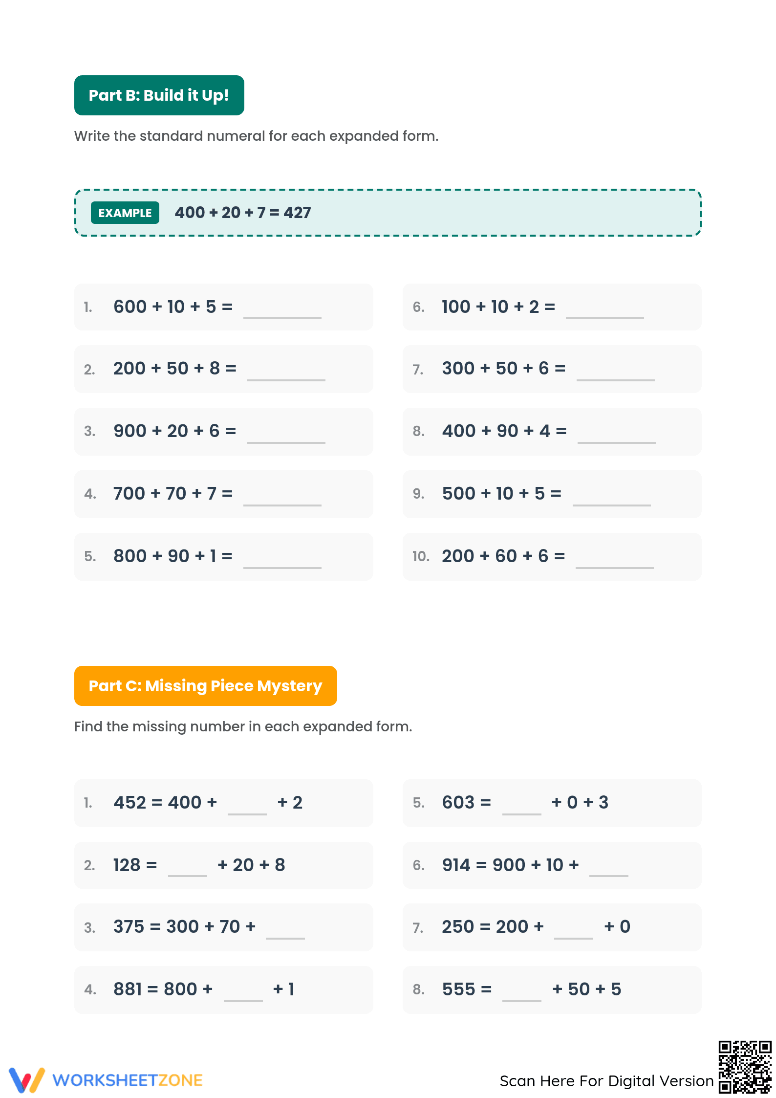 Essential Expanded Form Worksheet | Grade 2 Math Ready - Page 2