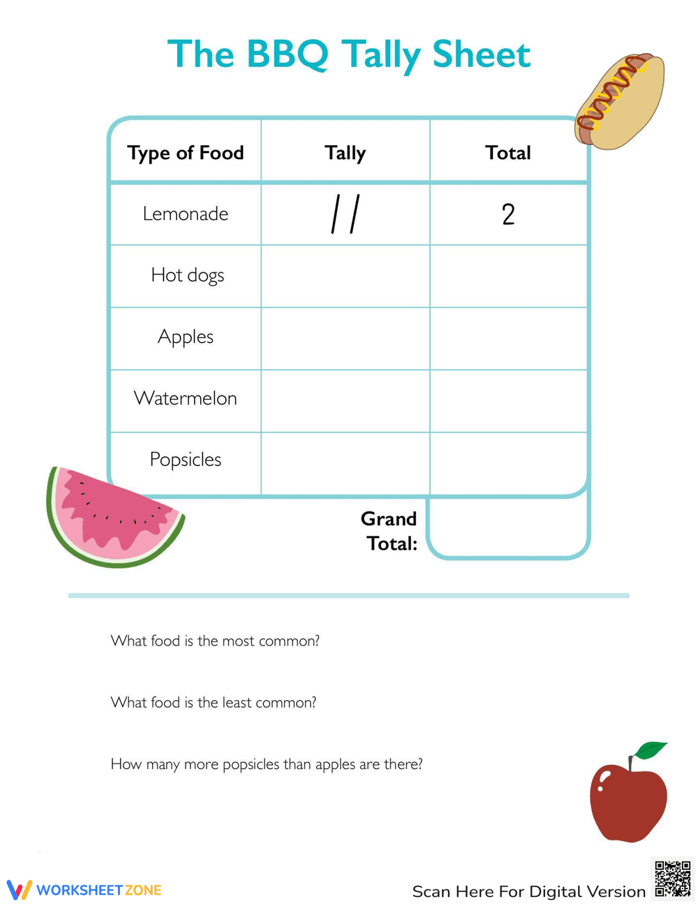 The BBQ Tally: Practice Tally Charts - Page 2