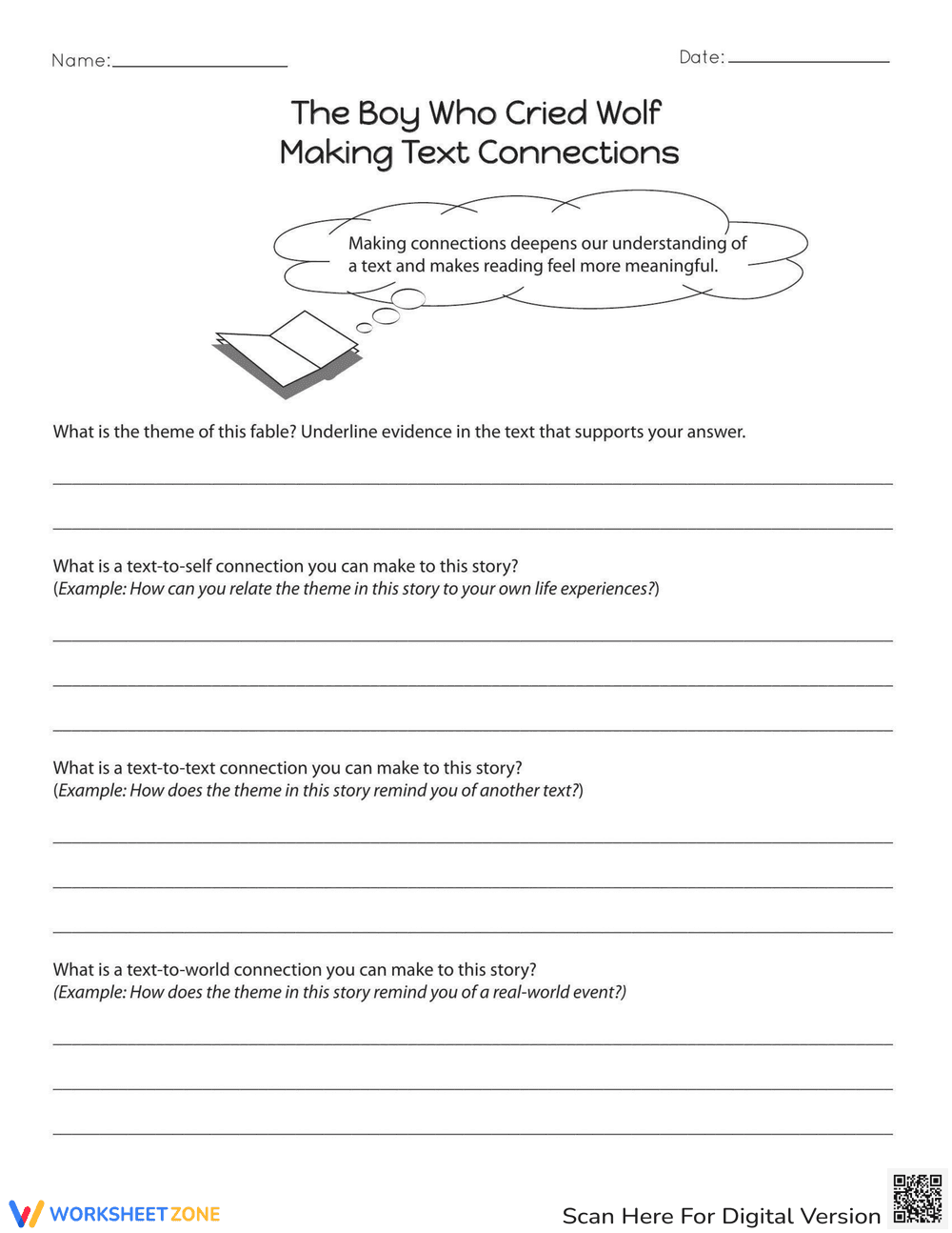 'The Boy Who Cried Wolf' Text Connections - Page 2