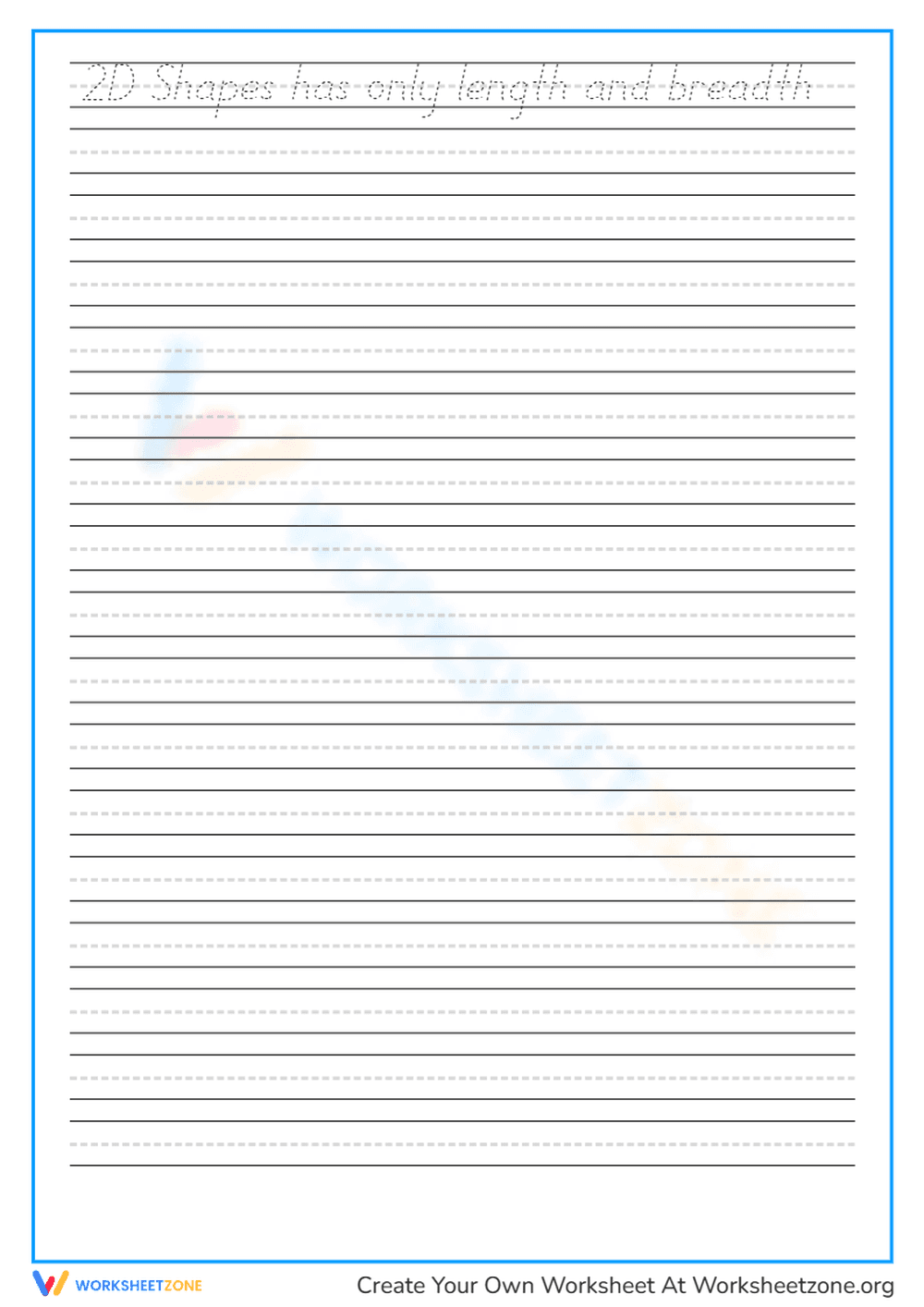 Grade 3 Handwriting worksheet - Page 3
