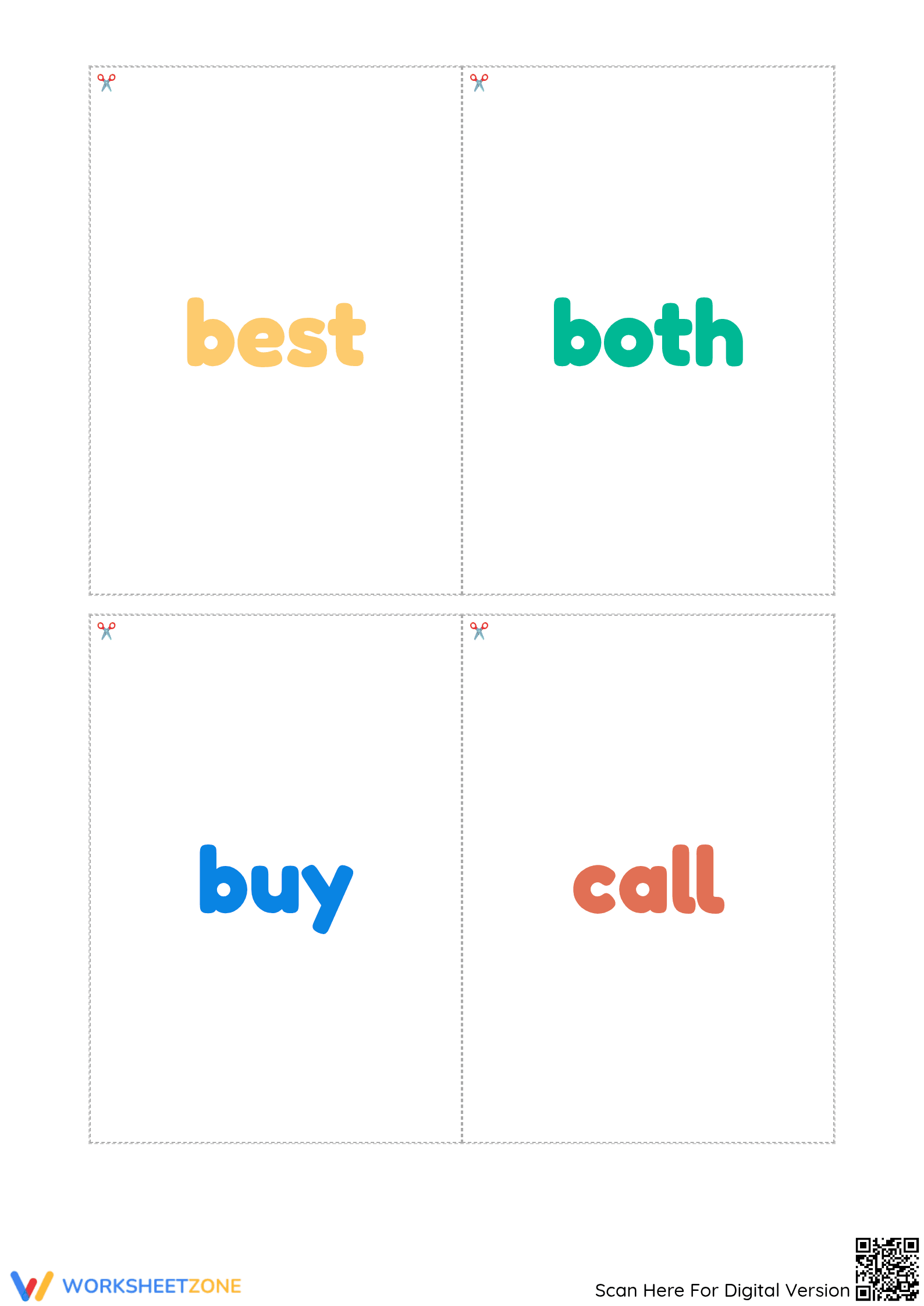 Printable First Grade Sight Words Flashcards - Page 4