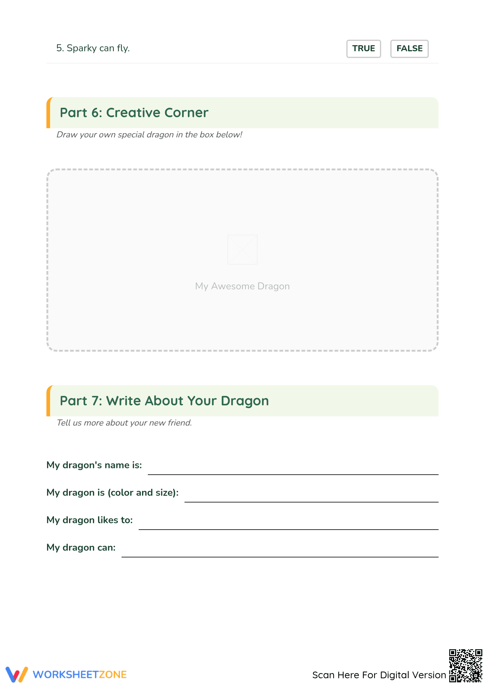 Grade 1 Reading Comprehension: Cian's New Pet — Printable - Page 5