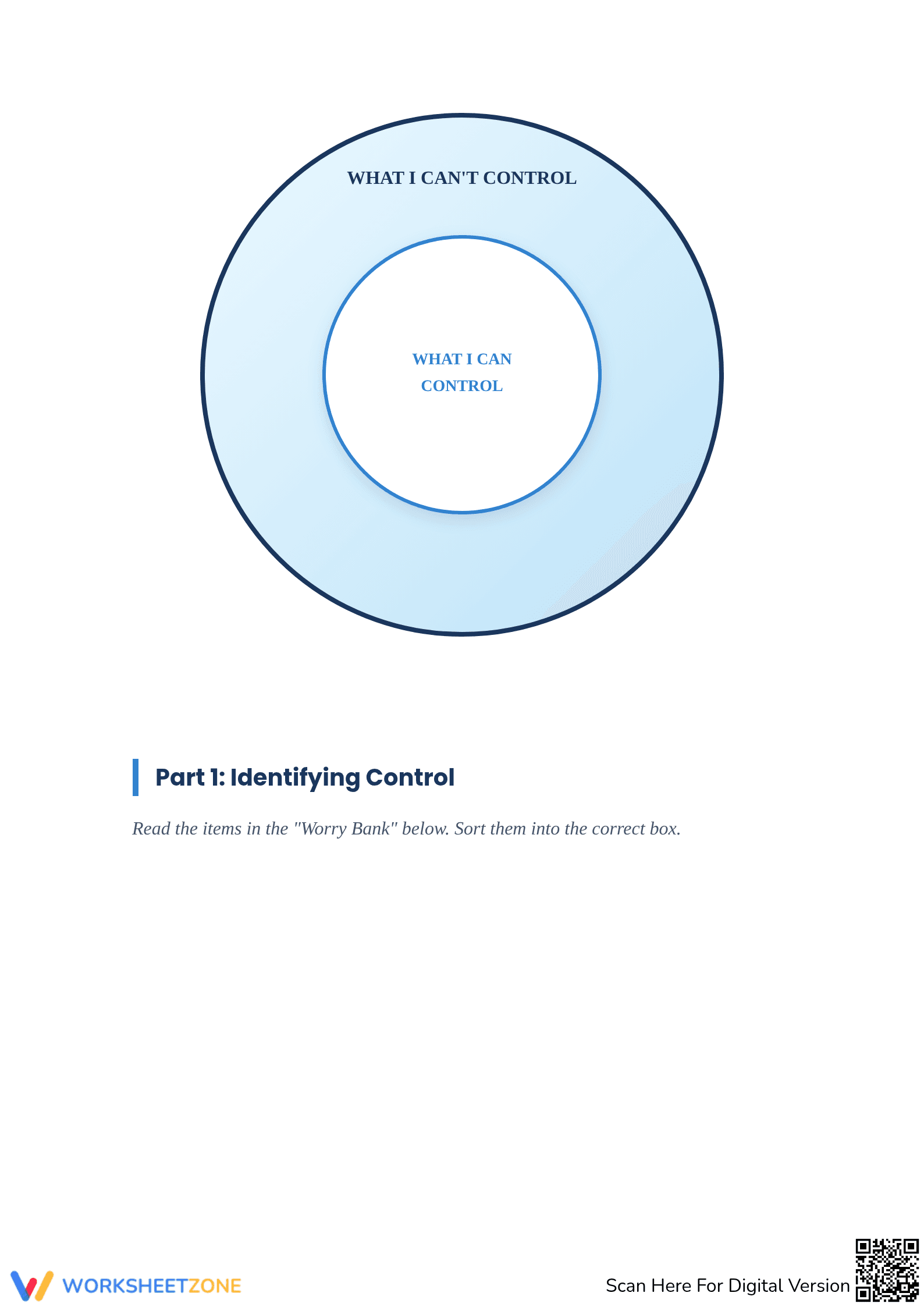 Identify What I Can Control Worksheet - Page 2