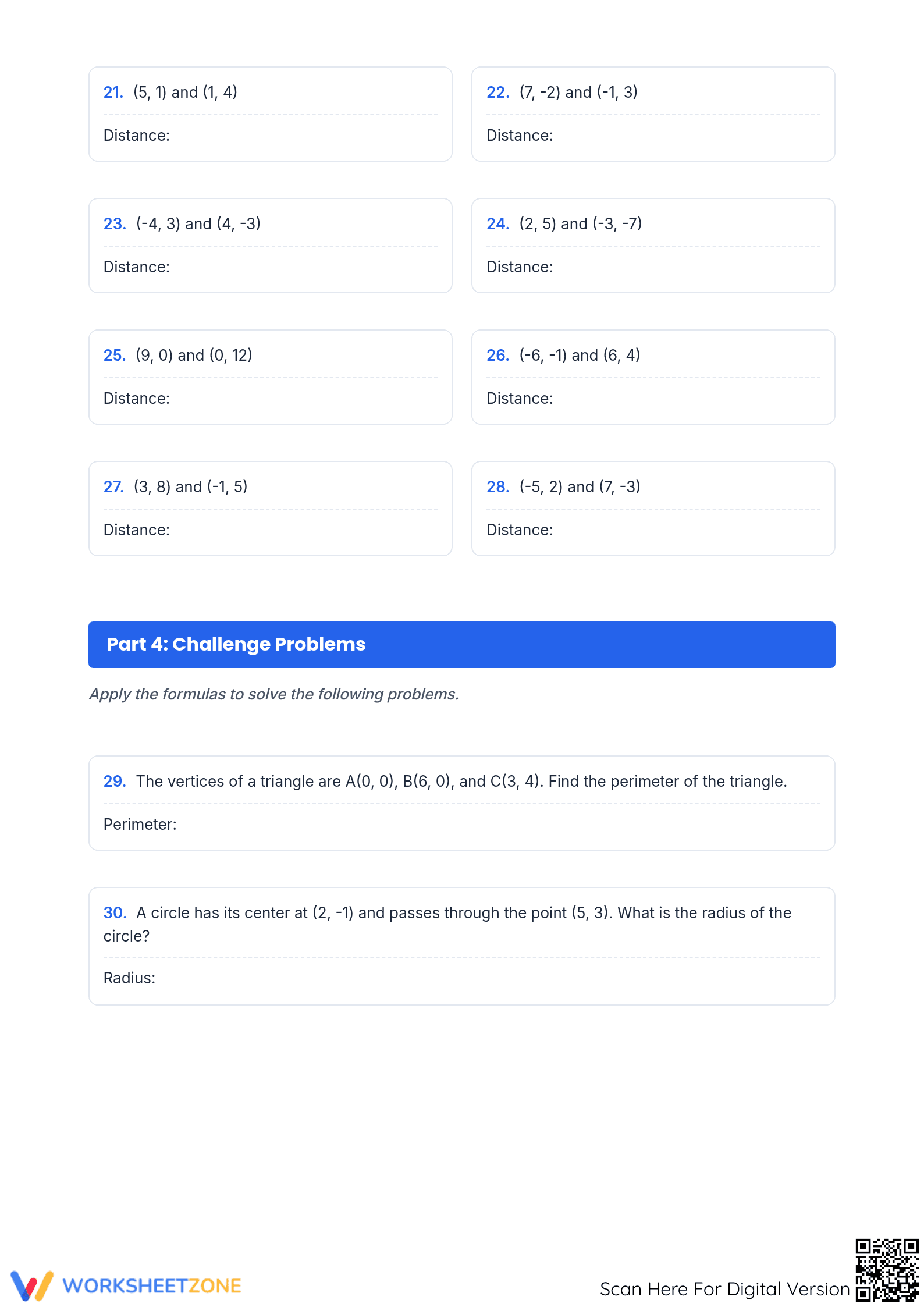 Midpoint and Distance Formula Worksheet | Essential Math - Page 3