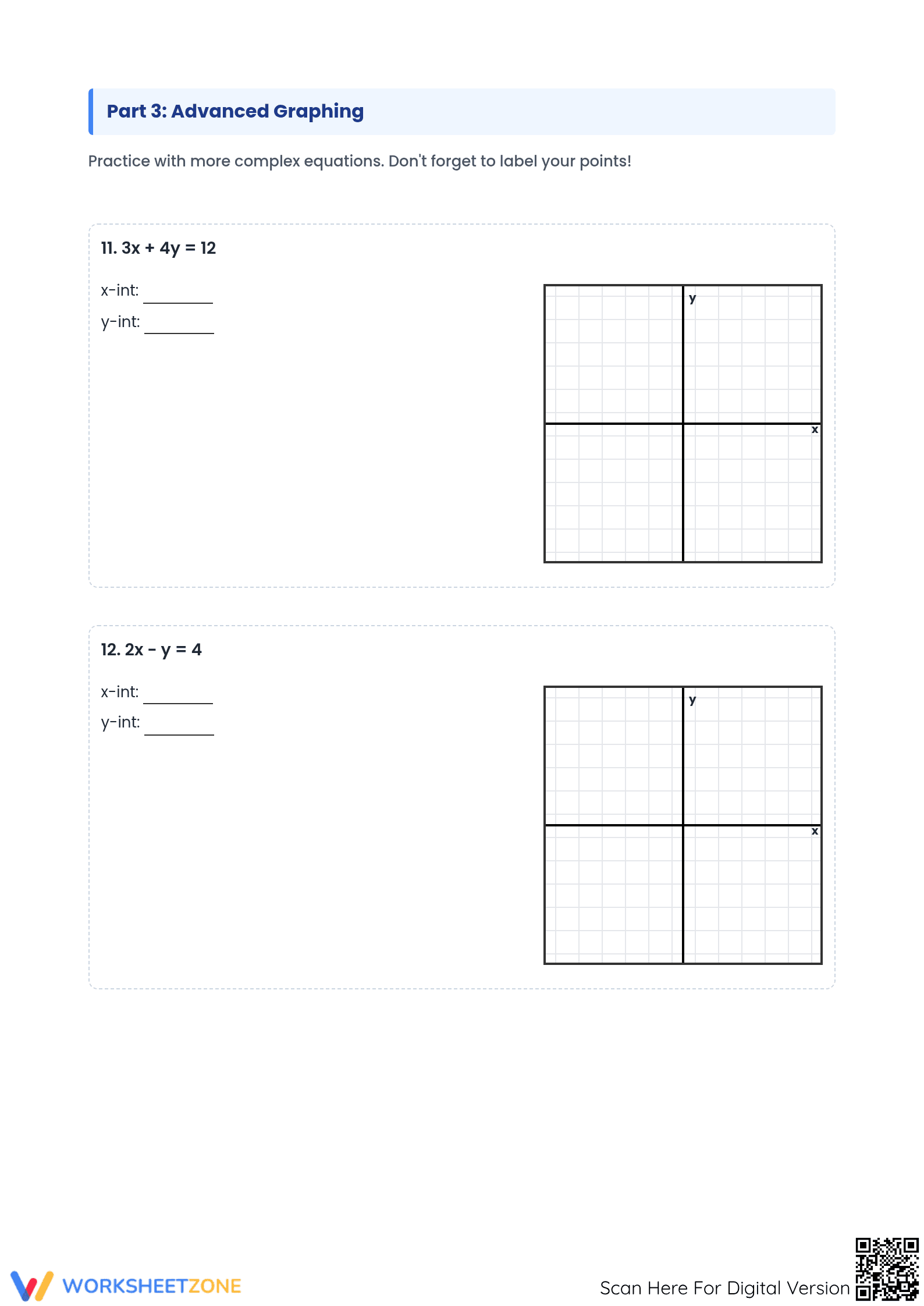 Printable Intercept Method Worksheet | Grade 8 Math - Page 4