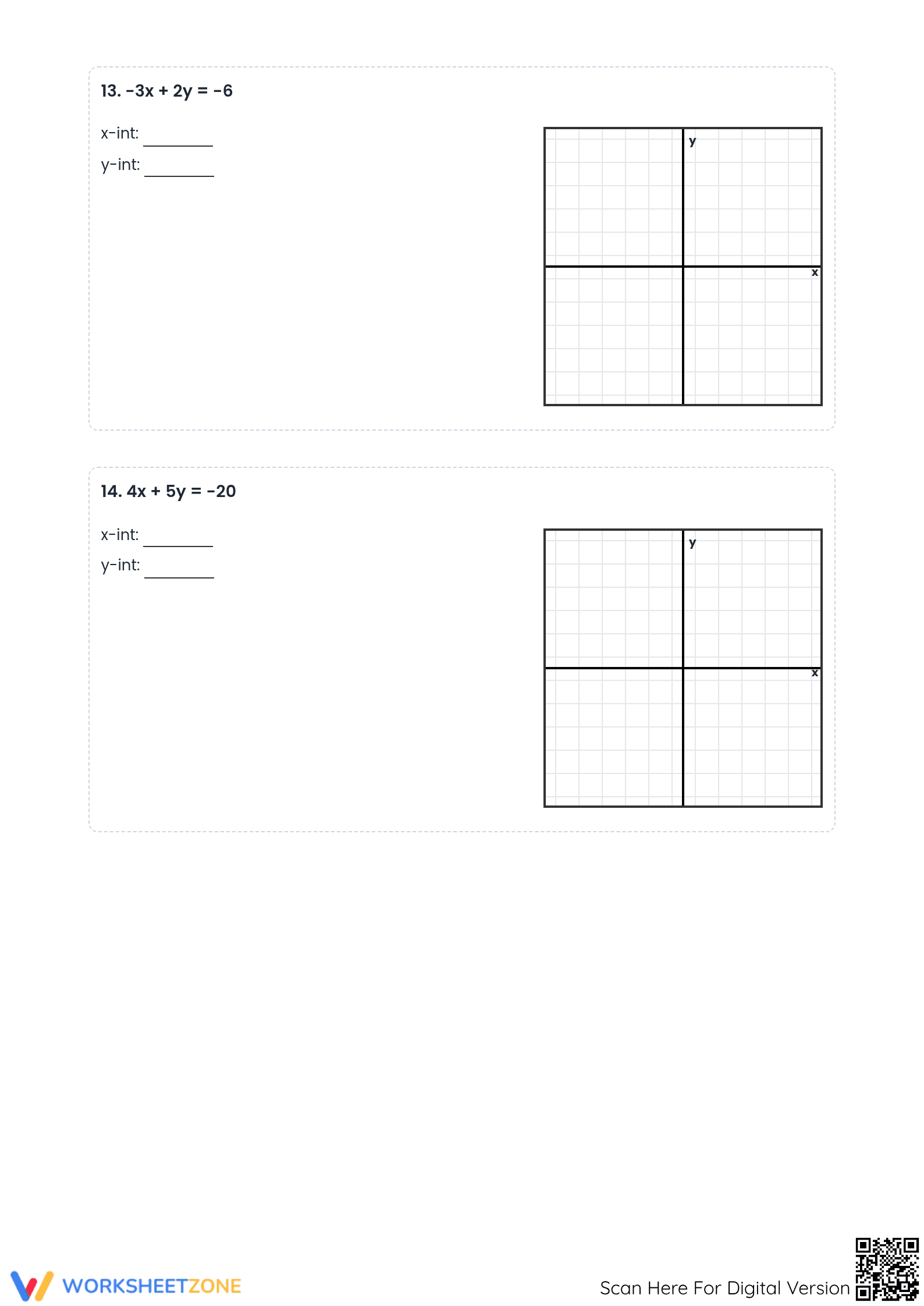 Printable Intercept Method Worksheet | Grade 8 Math - Page 5