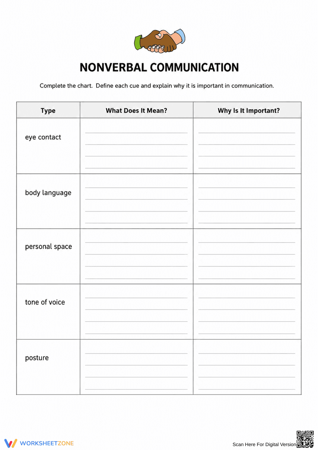 Essential Nonverbal Communication Worksheet | Grade 7-8 - Page 2