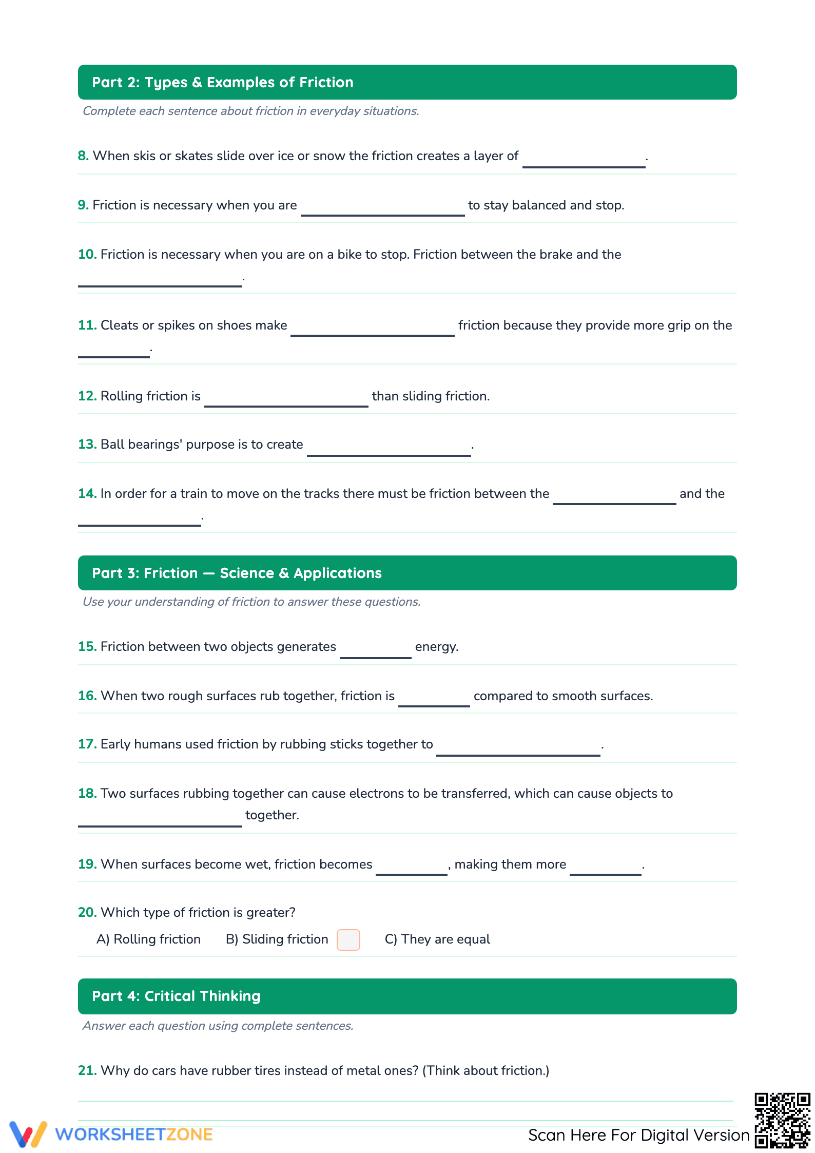 Explore Motion with Bill Nye Worksheet - Page 2