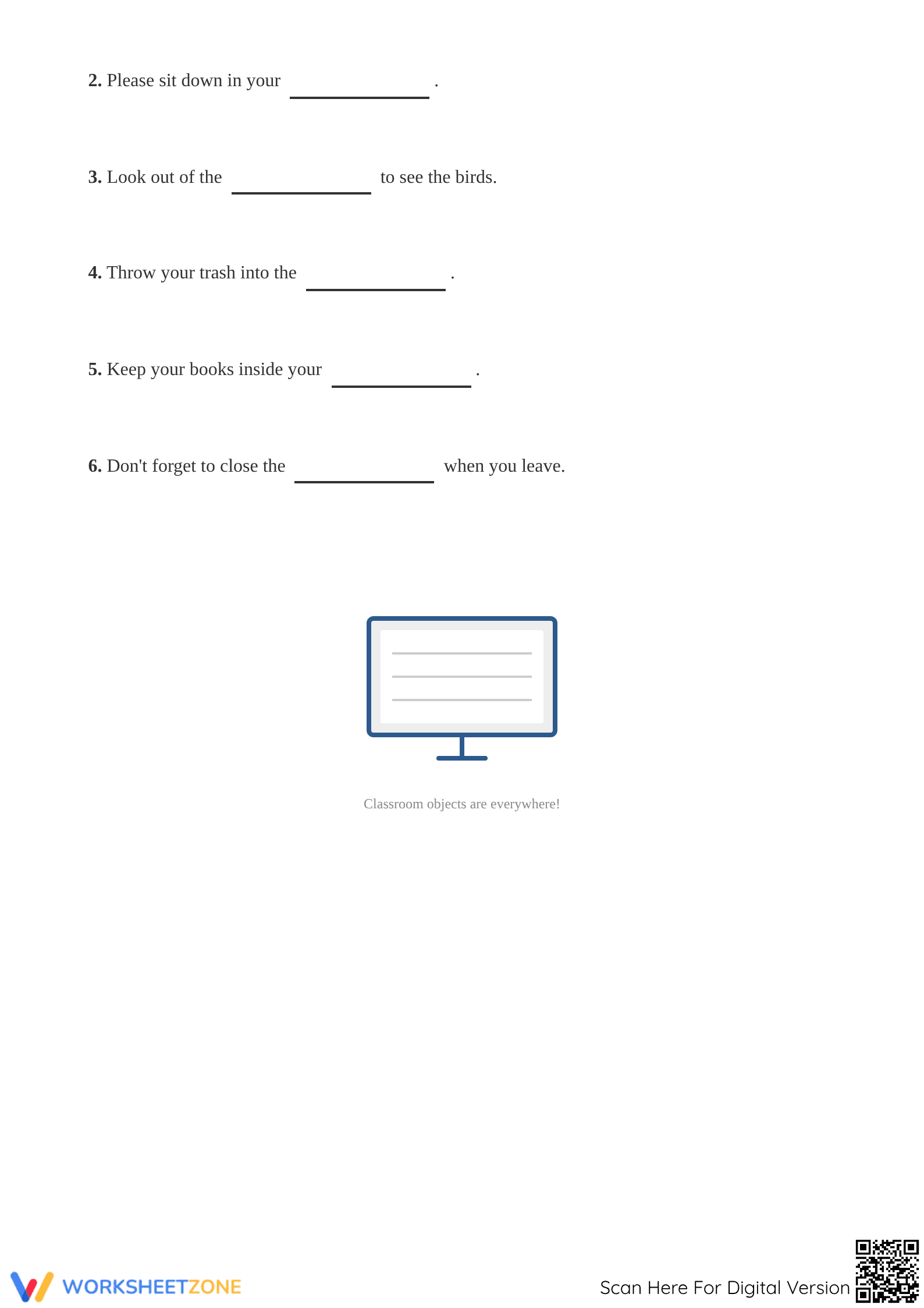 Printable Classroom Vocabulary Handwriting | Grade 2-3 - Page 3