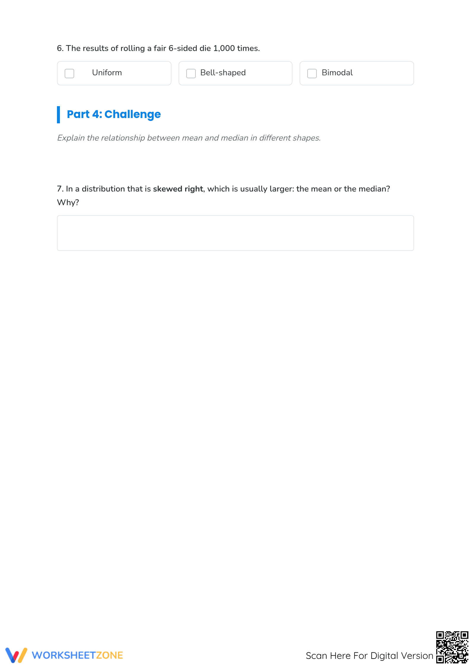 Describing Distributions on Histograms | Grade 6 Math Ready - Page 3