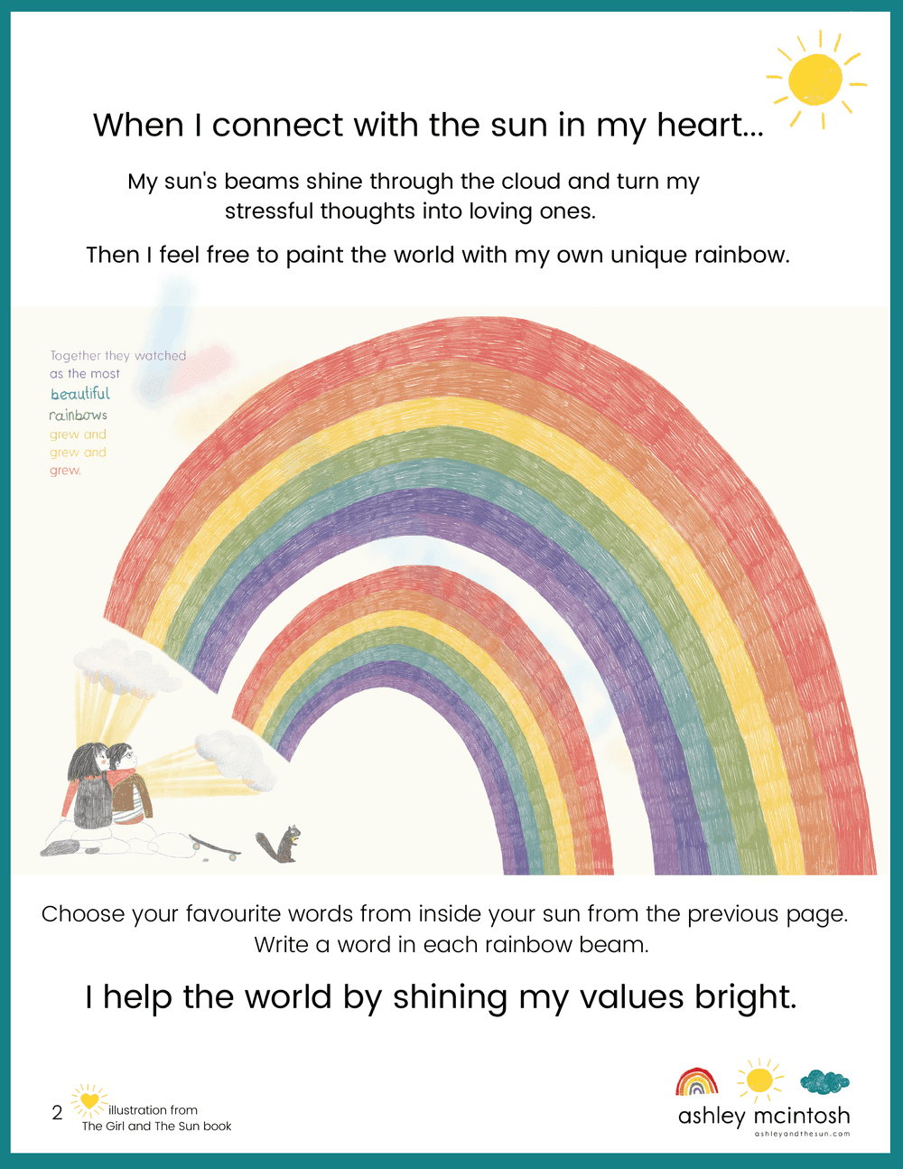 I Feel Free to Be Myself Worksheet - Page 2