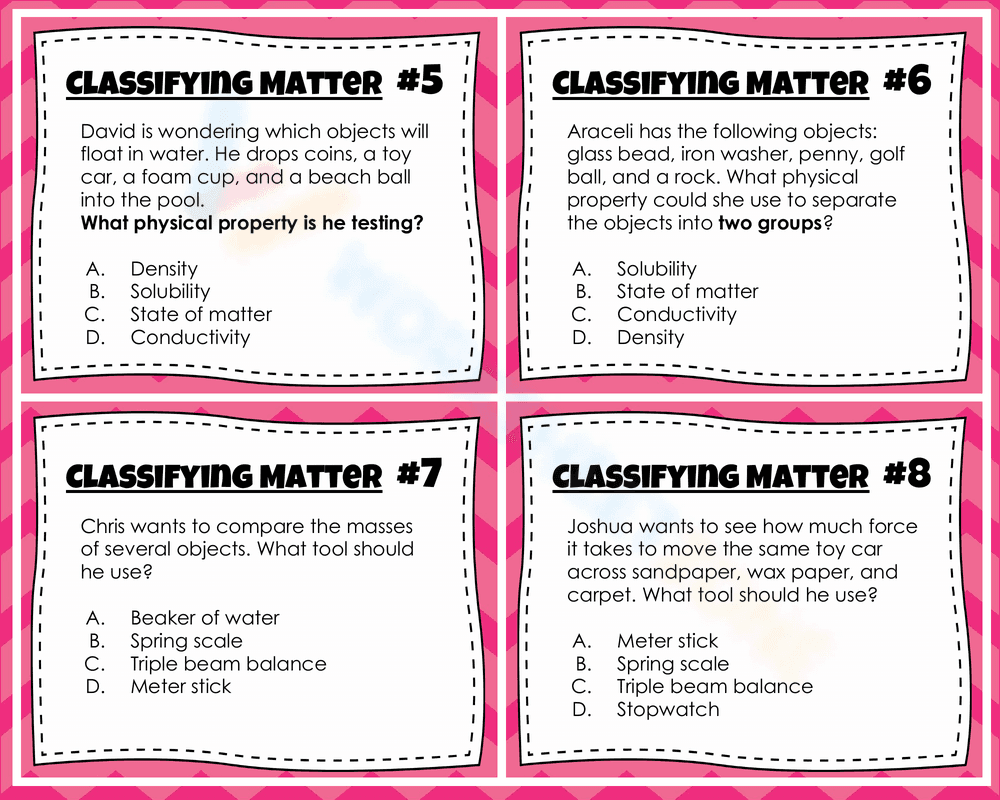 Task Cards for Classifying Matter in Science - Page 2