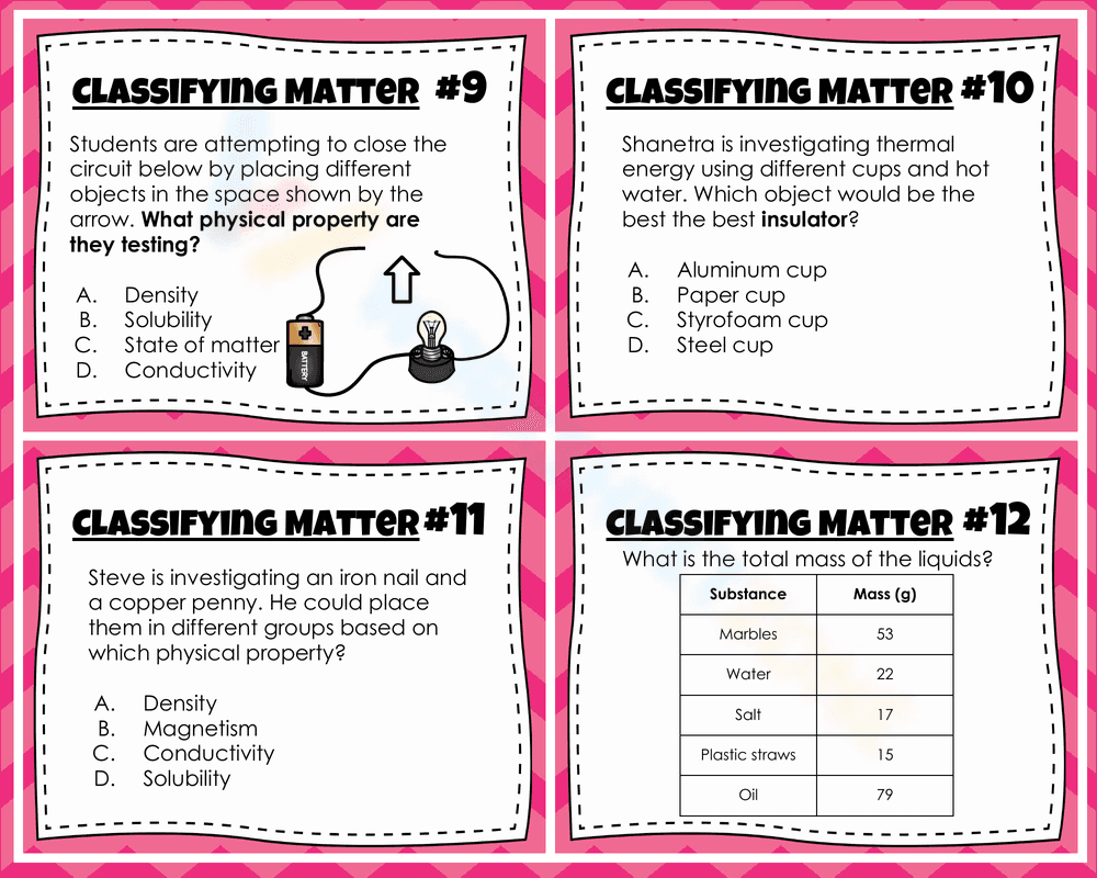 Task Cards for Classifying Matter in Science - Page 3