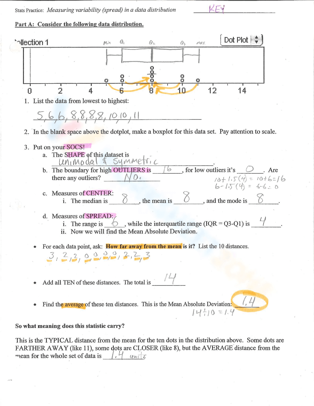 Statistics Practice: Mean Absolute Deviation Worksheet - Page 3