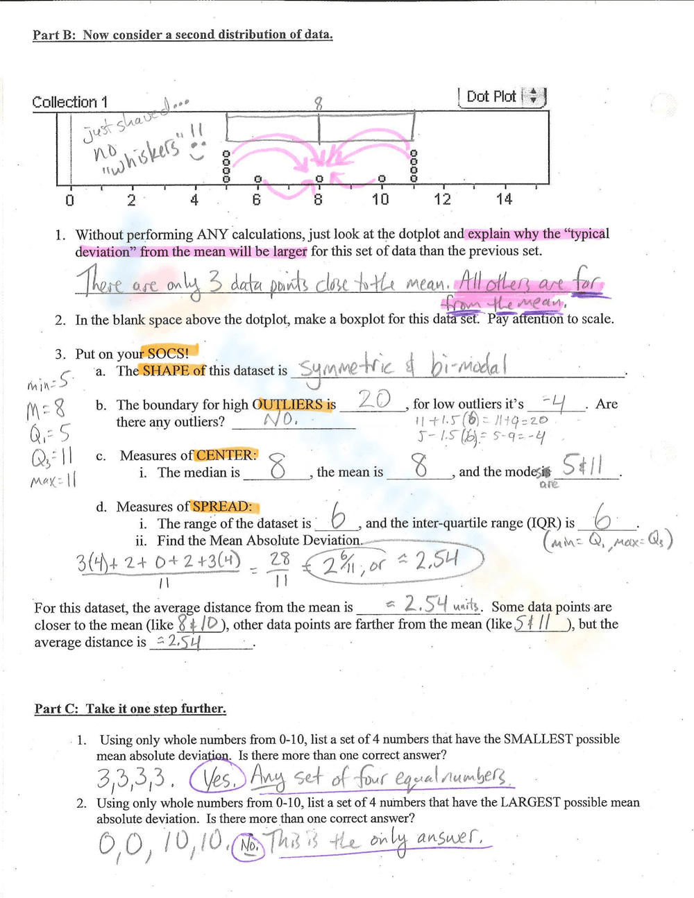 Statistics Practice: Mean Absolute Deviation Worksheet - Page 4