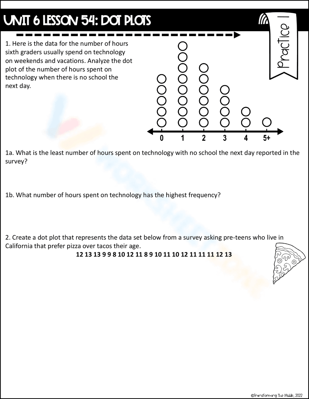 Dot Plots Lesson: Visualizing Data Distributions - Page 3