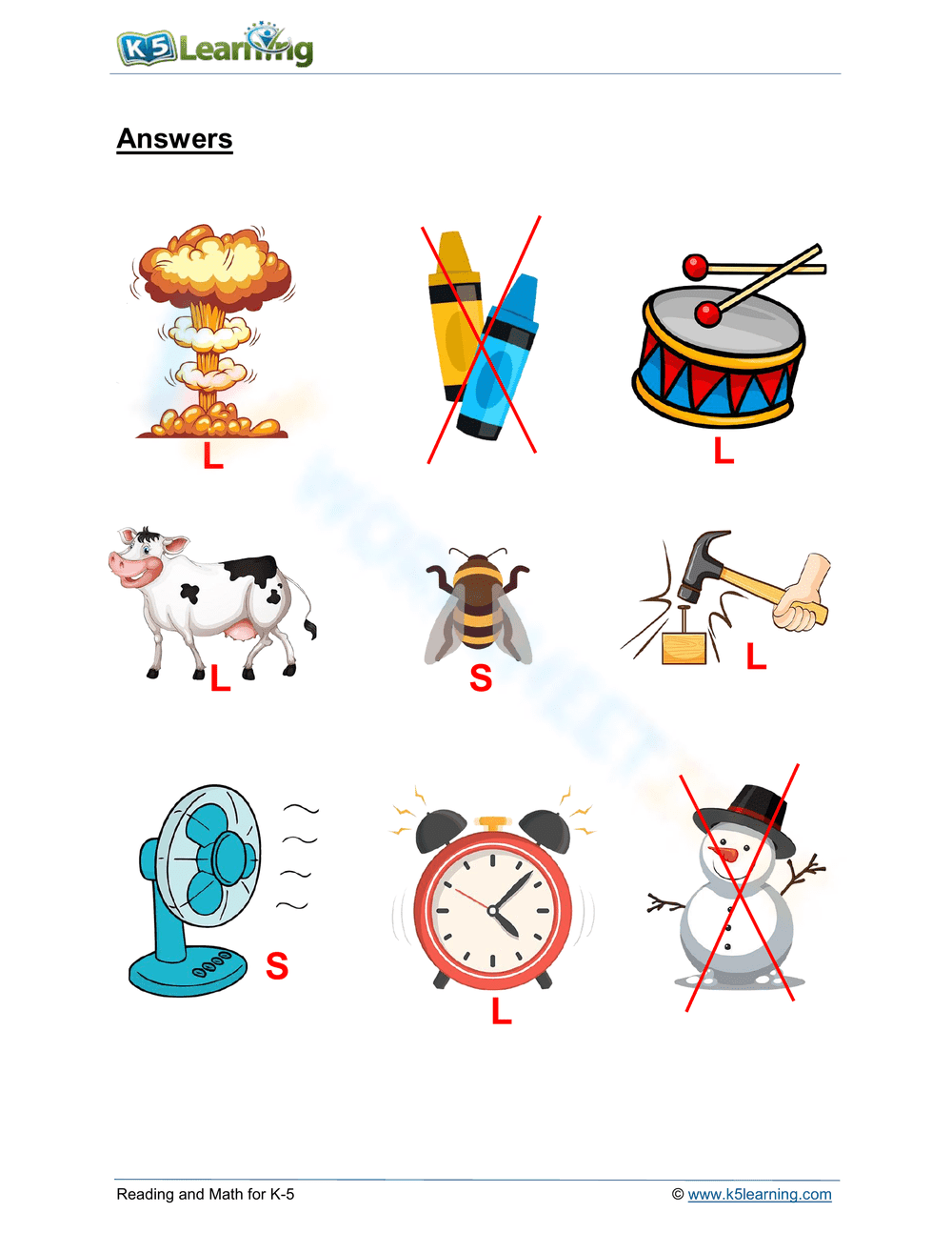 Cross Out Loud and Soft Sounds Worksheet - Page 2