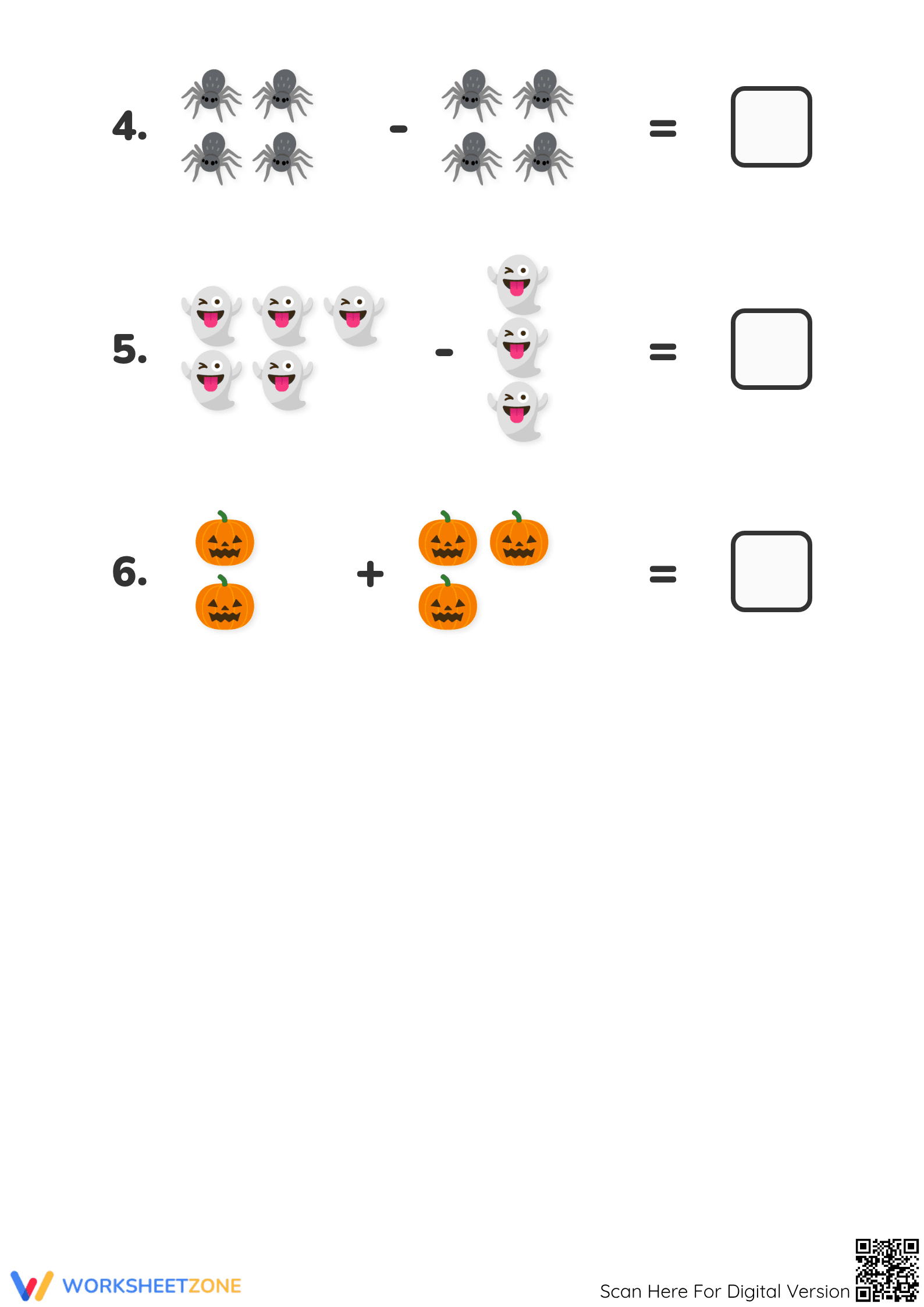Halloween Math Printable Worksheet | Grade 1 Essential - Page 2