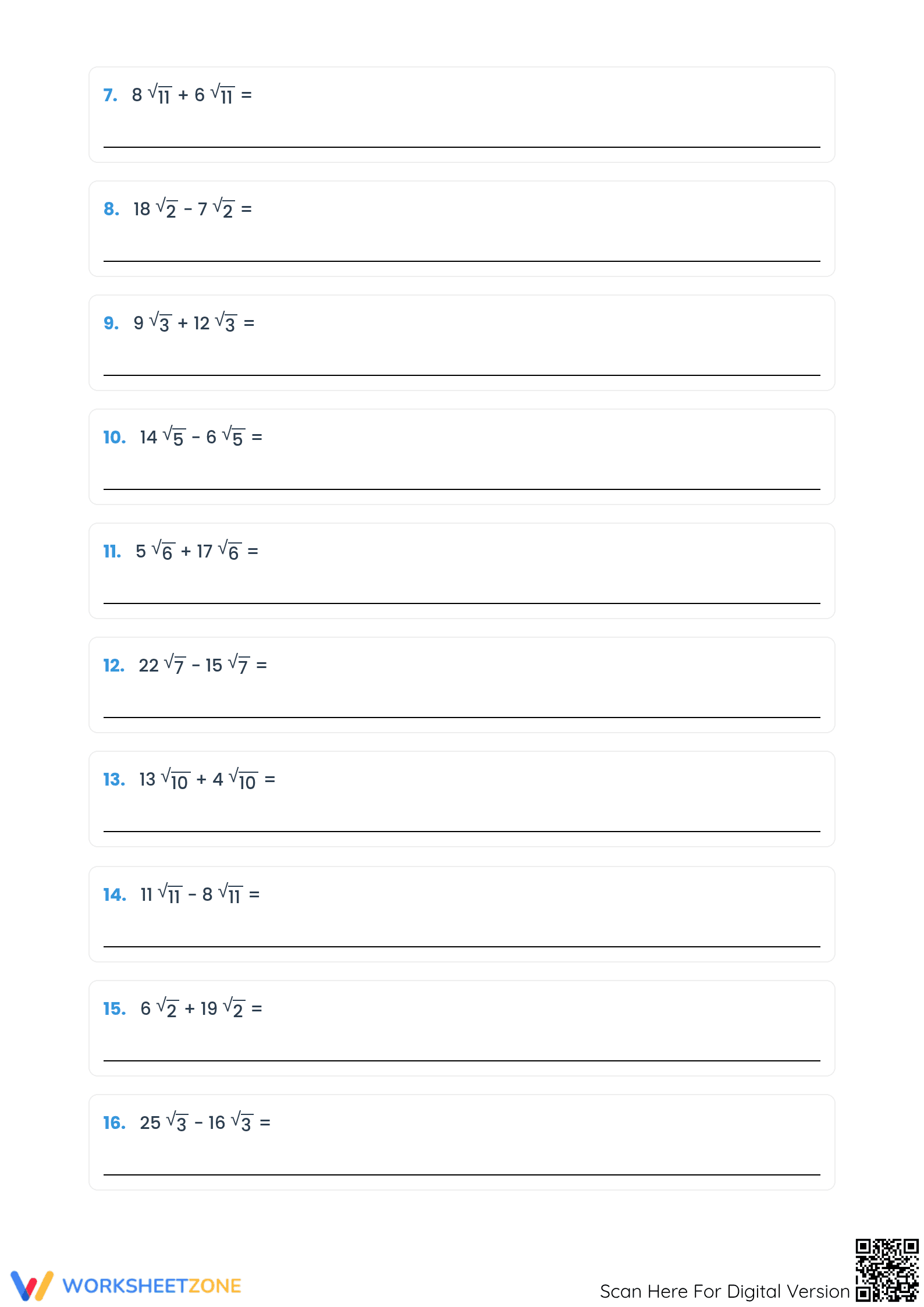 Square Roots Worksheet | Printable Grade 8 Math - Page 2