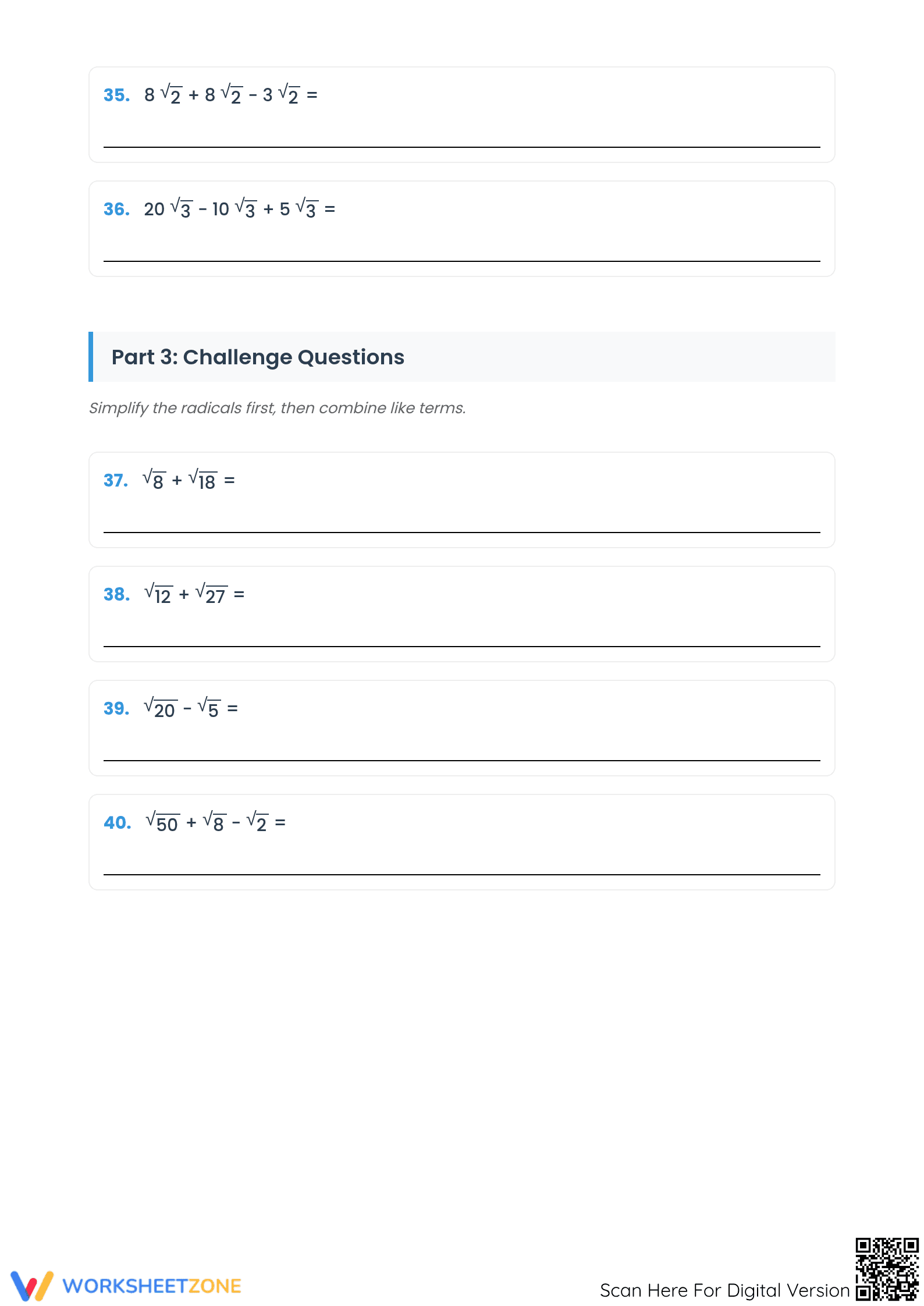 Square Roots Worksheet | Printable Grade 8 Math - Page 5