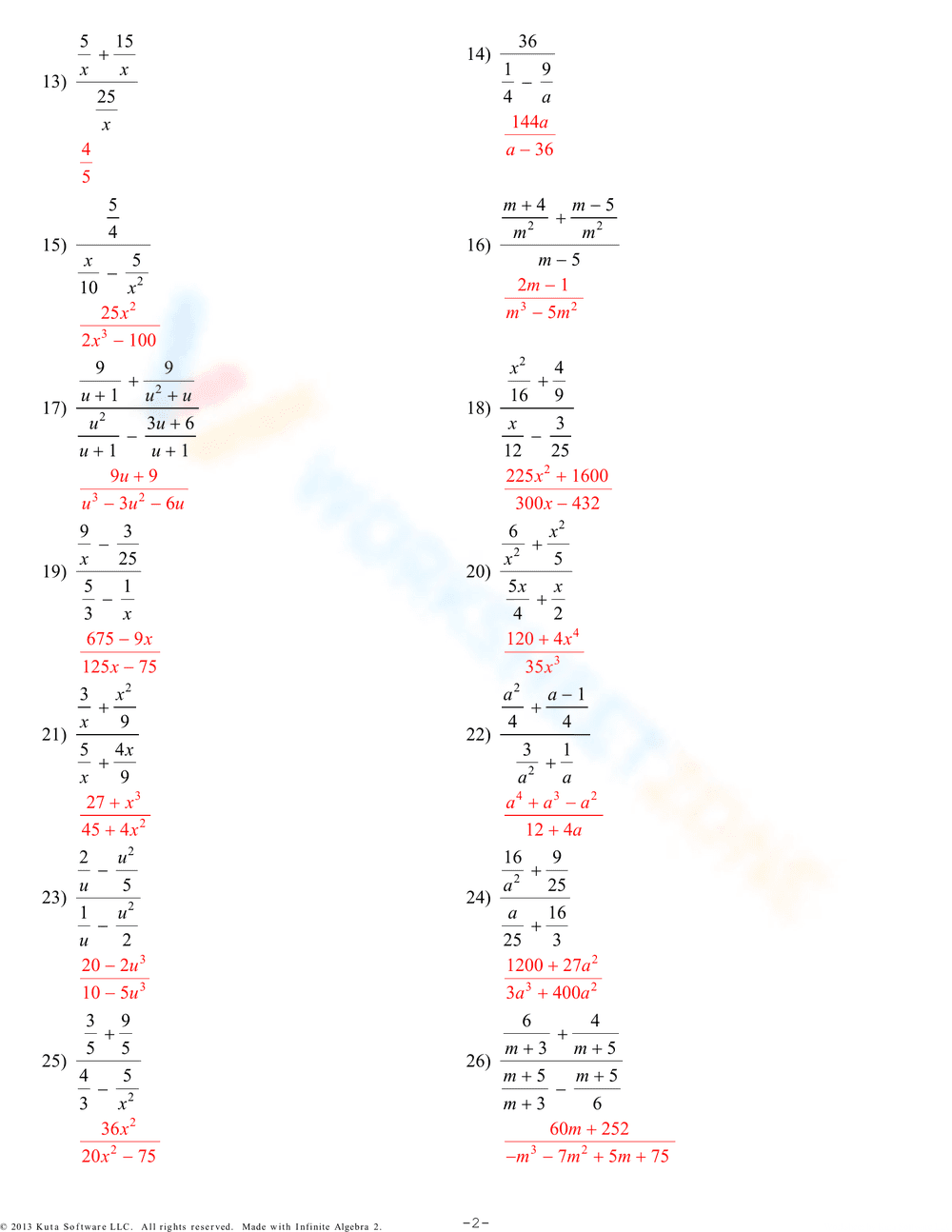 Simplifying Complex Rational Expressions - Page 4