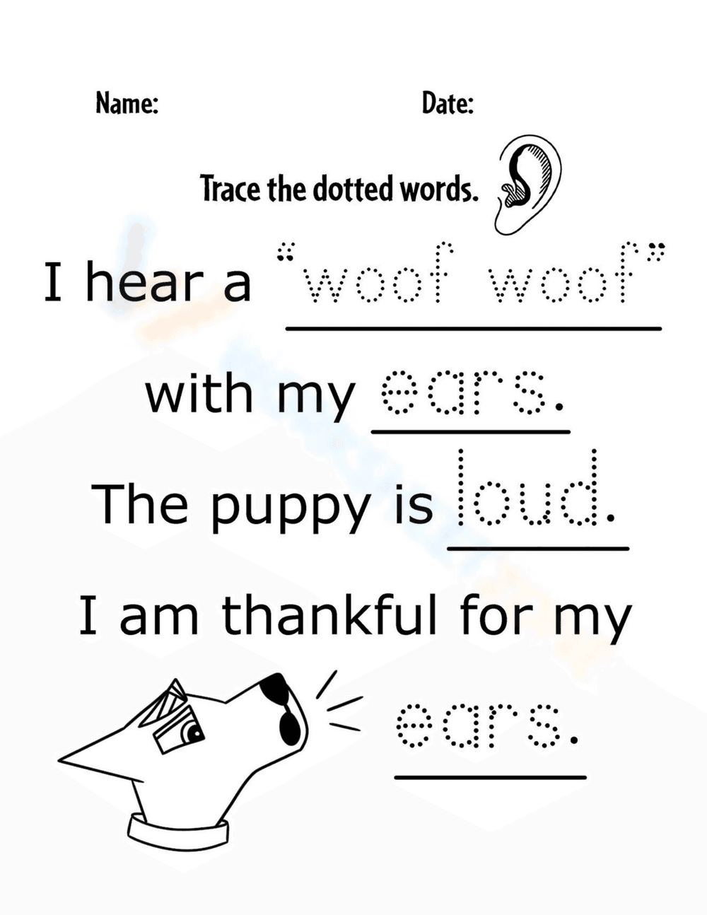 Trace the Dotted Words: Essential Loud and Soft Sounds - Page 5