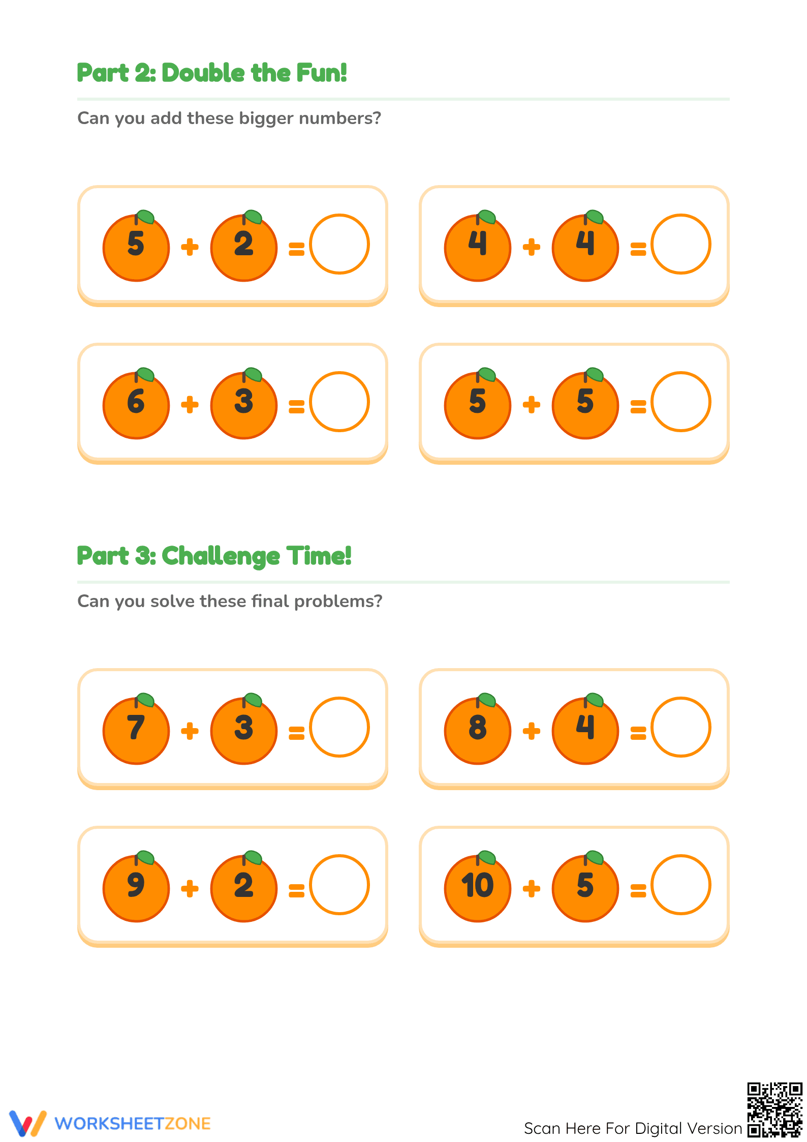 Printable 2+2 Addition Practice Worksheet | Grade K Math - Page 2