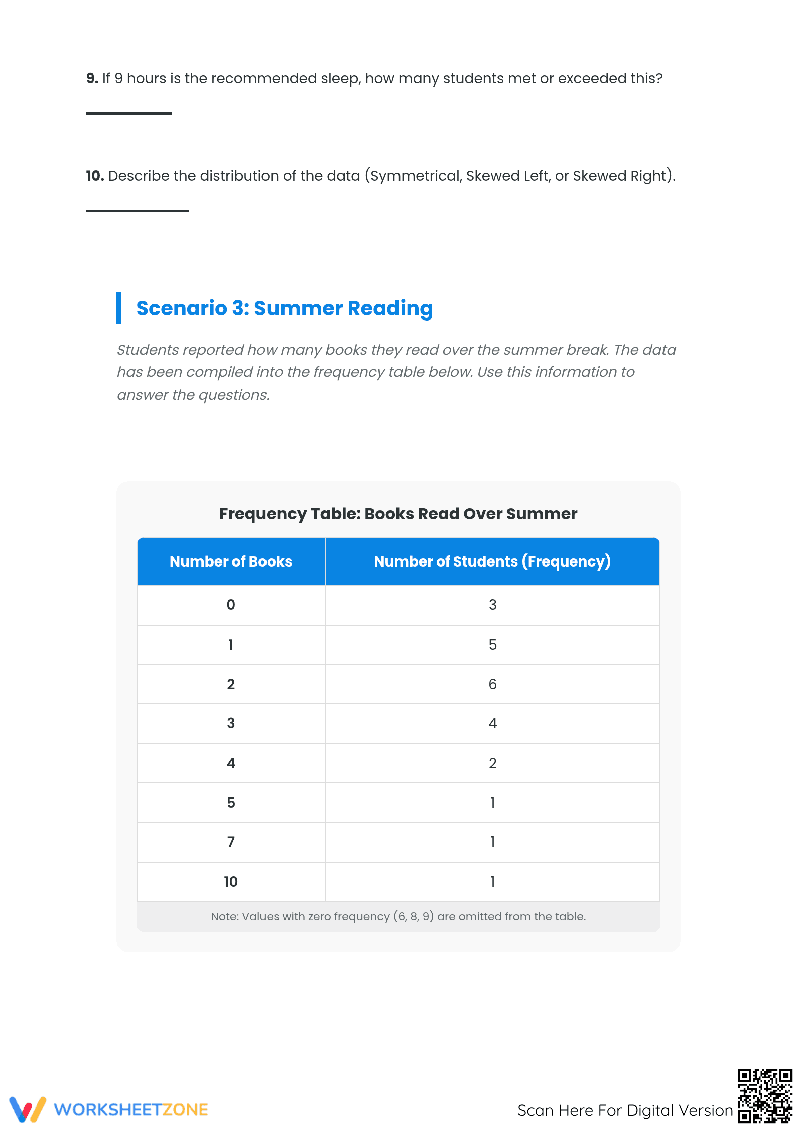 Grade 6 Dot Plot — Printable No-Prep Activity Sheet - Page 3