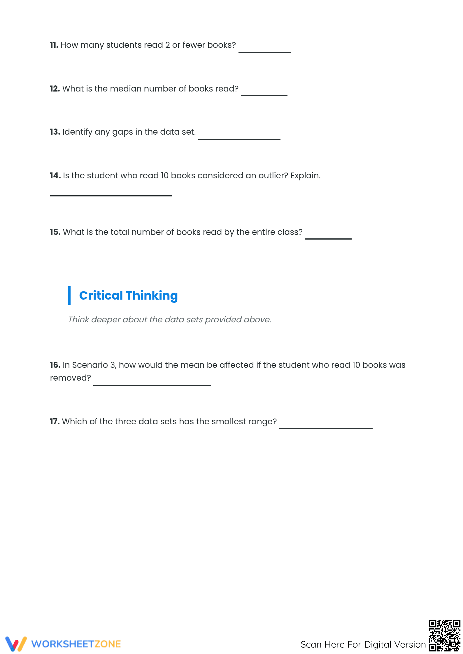 Grade 6 Dot Plot — Printable No-Prep Activity Sheet - Page 4
