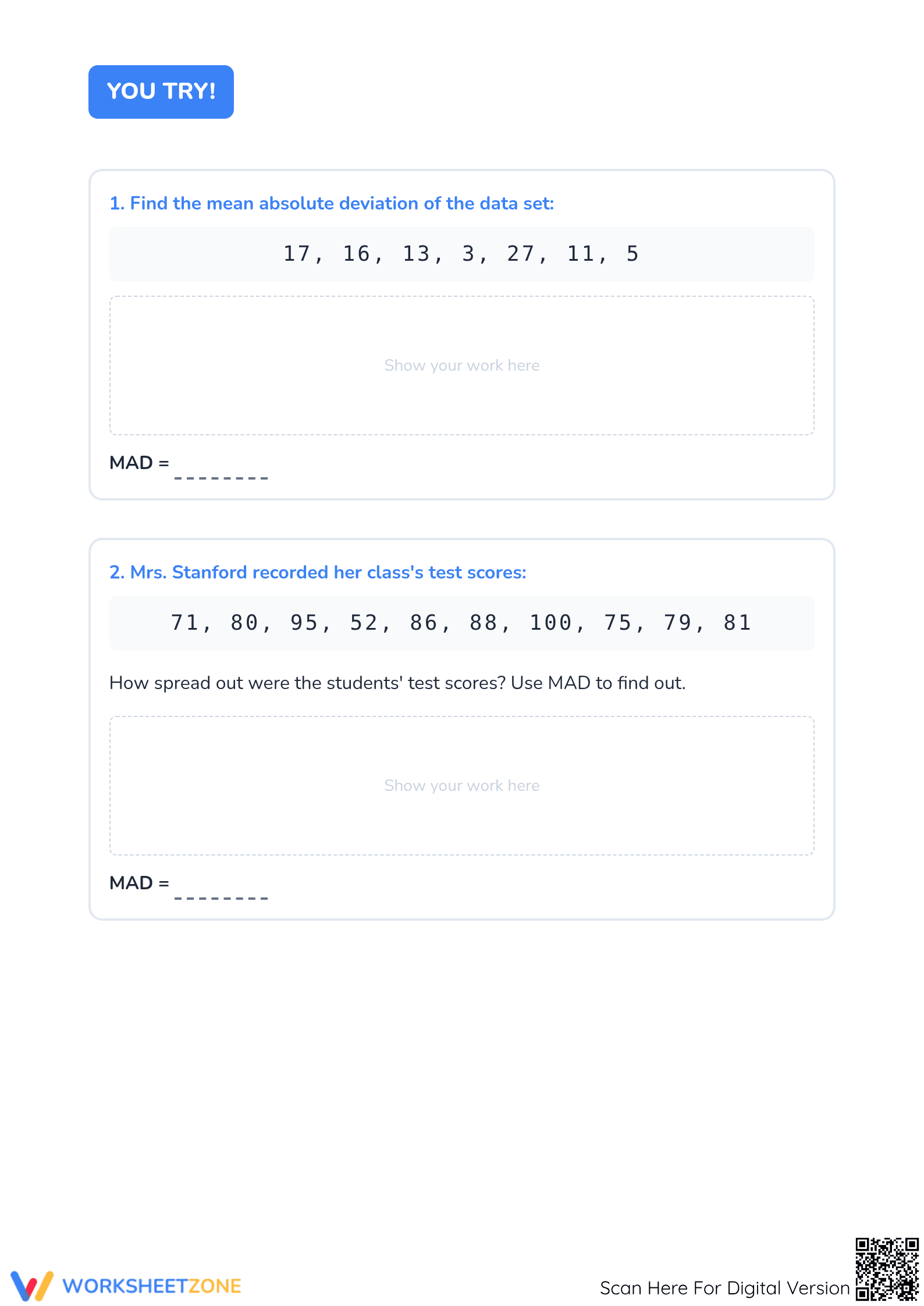 Printable Mean Absolute Deviation Notes | Grade 6-8 Math - Page 4