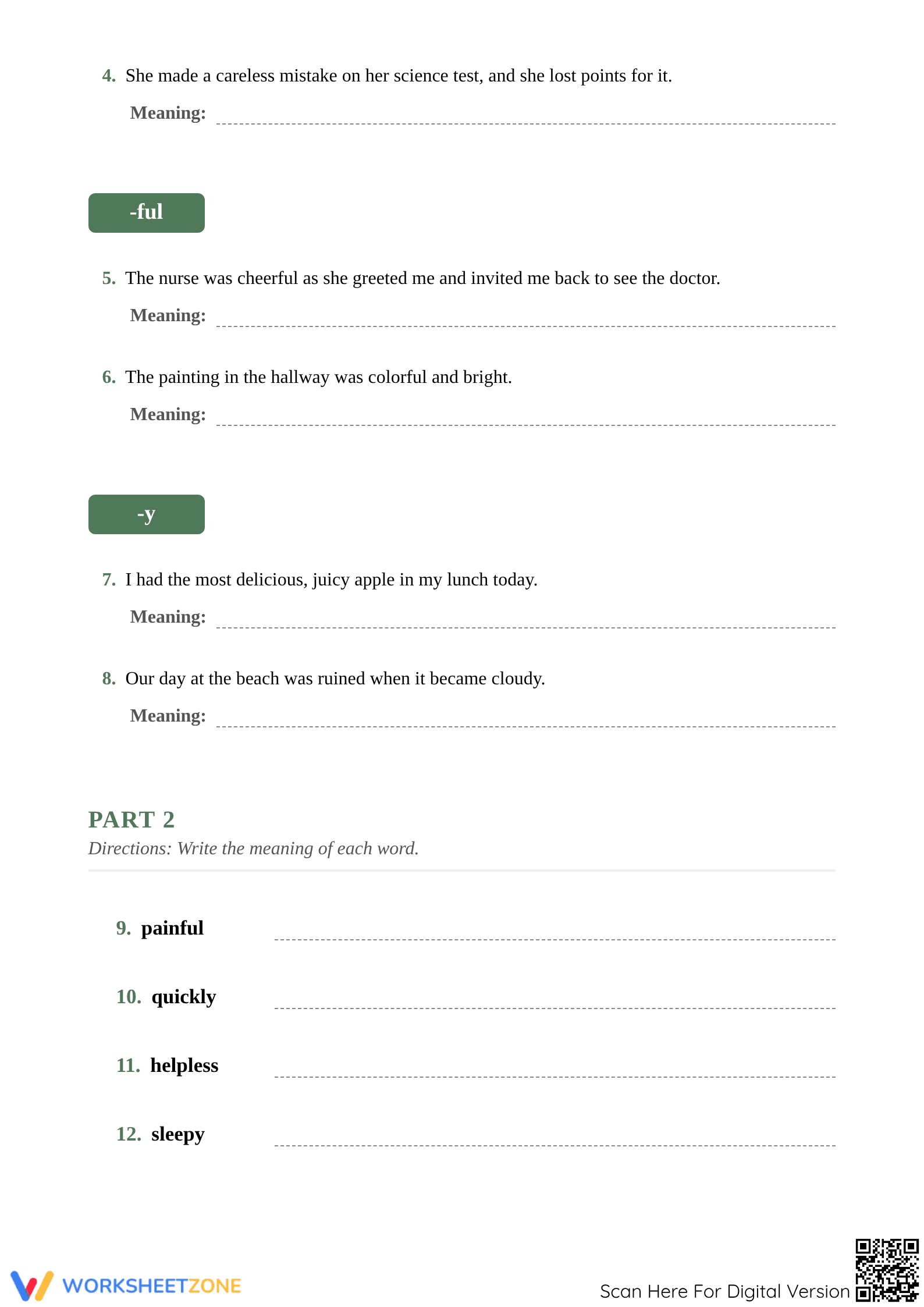 Suffix Practice Worksheet | Grade 3 Essential Grammar - Page 2