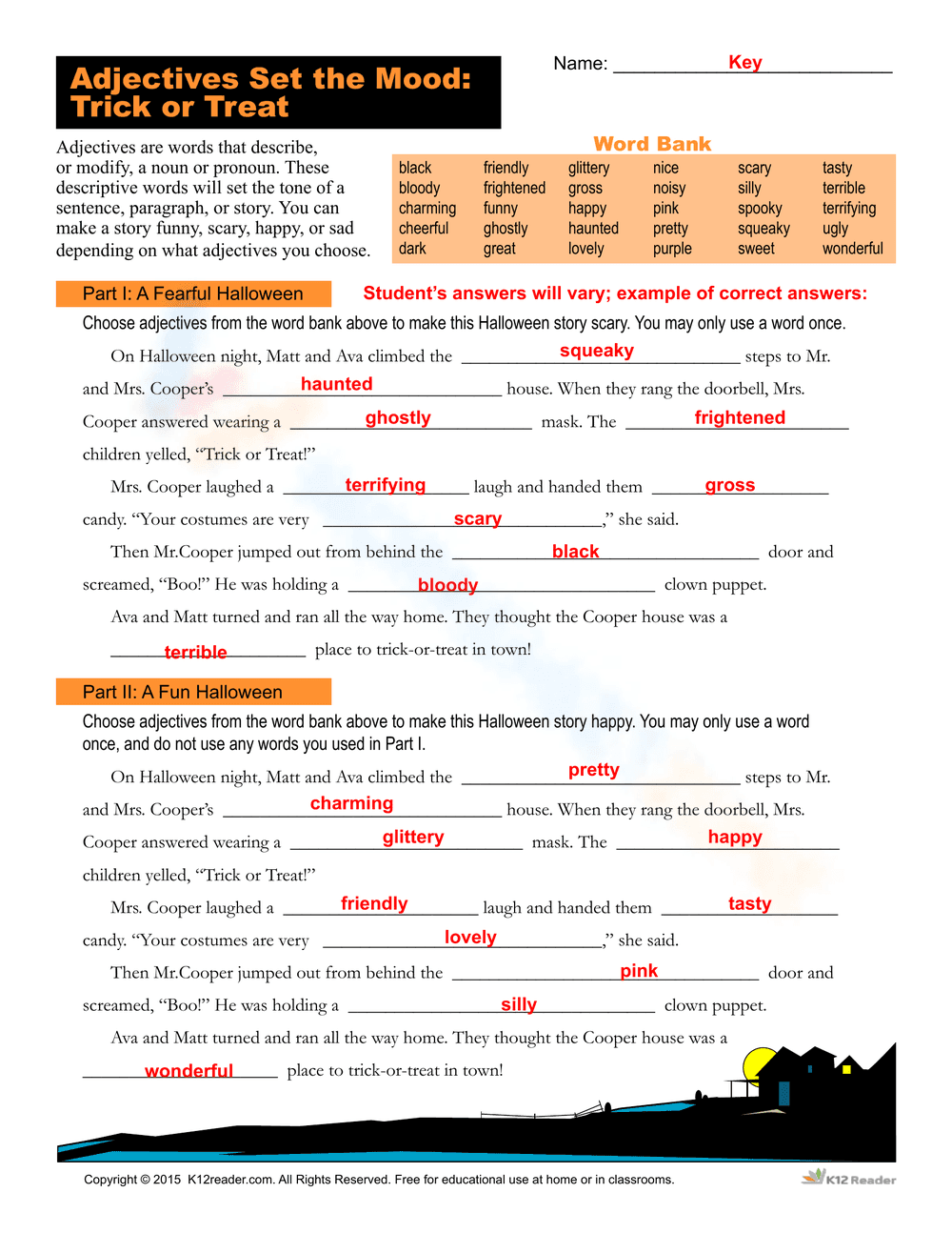 Halloween Adjectives: Set the Mood - Page 2
