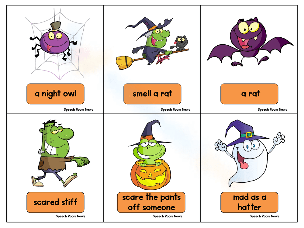 Printable Halloween Idioms Cards | Grade 5 English - Page 3