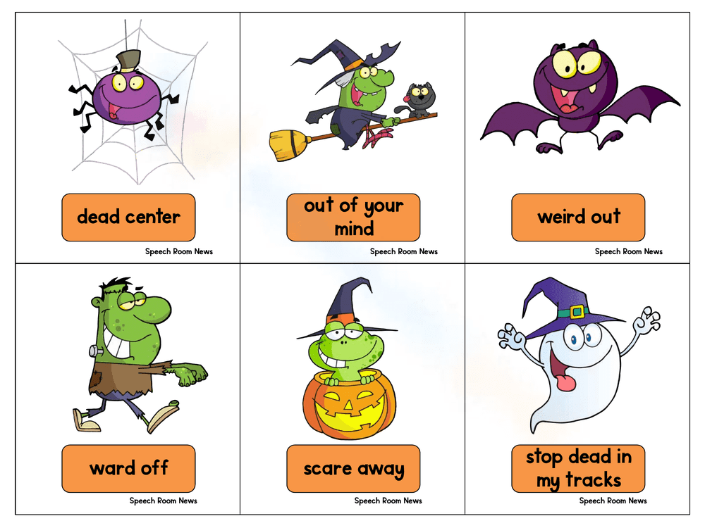 Printable Halloween Idioms Cards | Grade 5 English - Page 5
