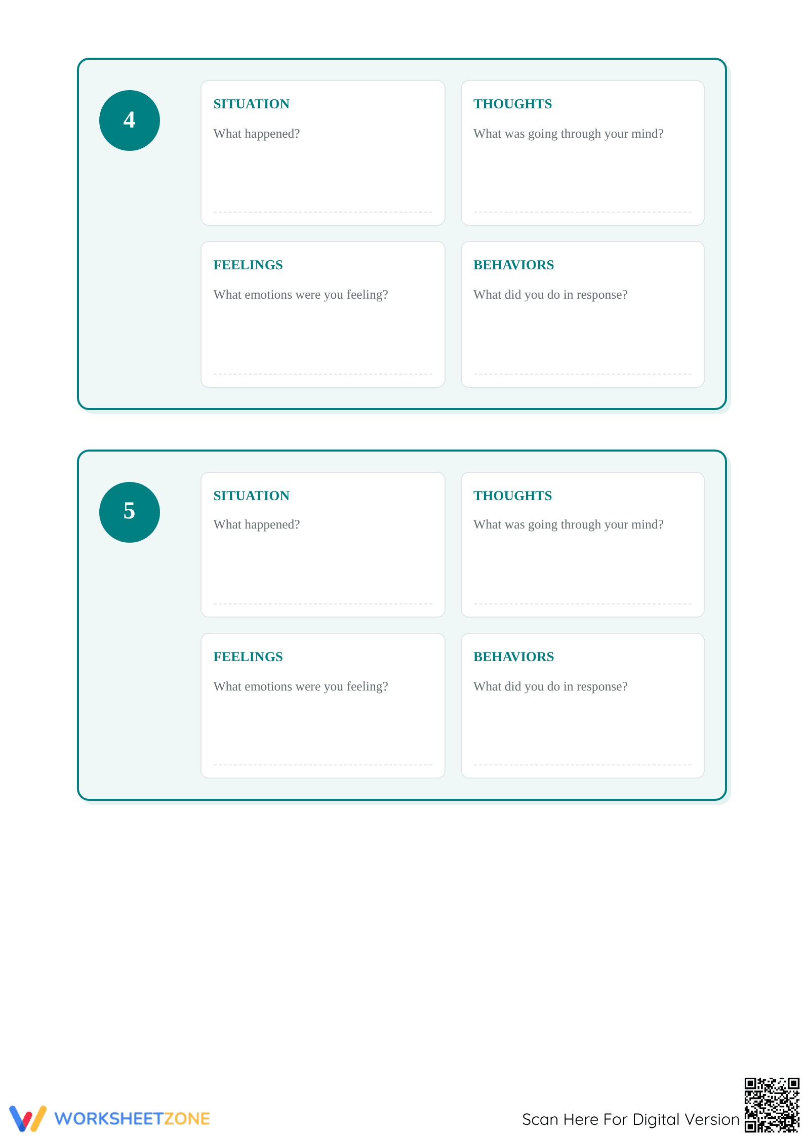 CBT Timeline Worksheet - Page 3