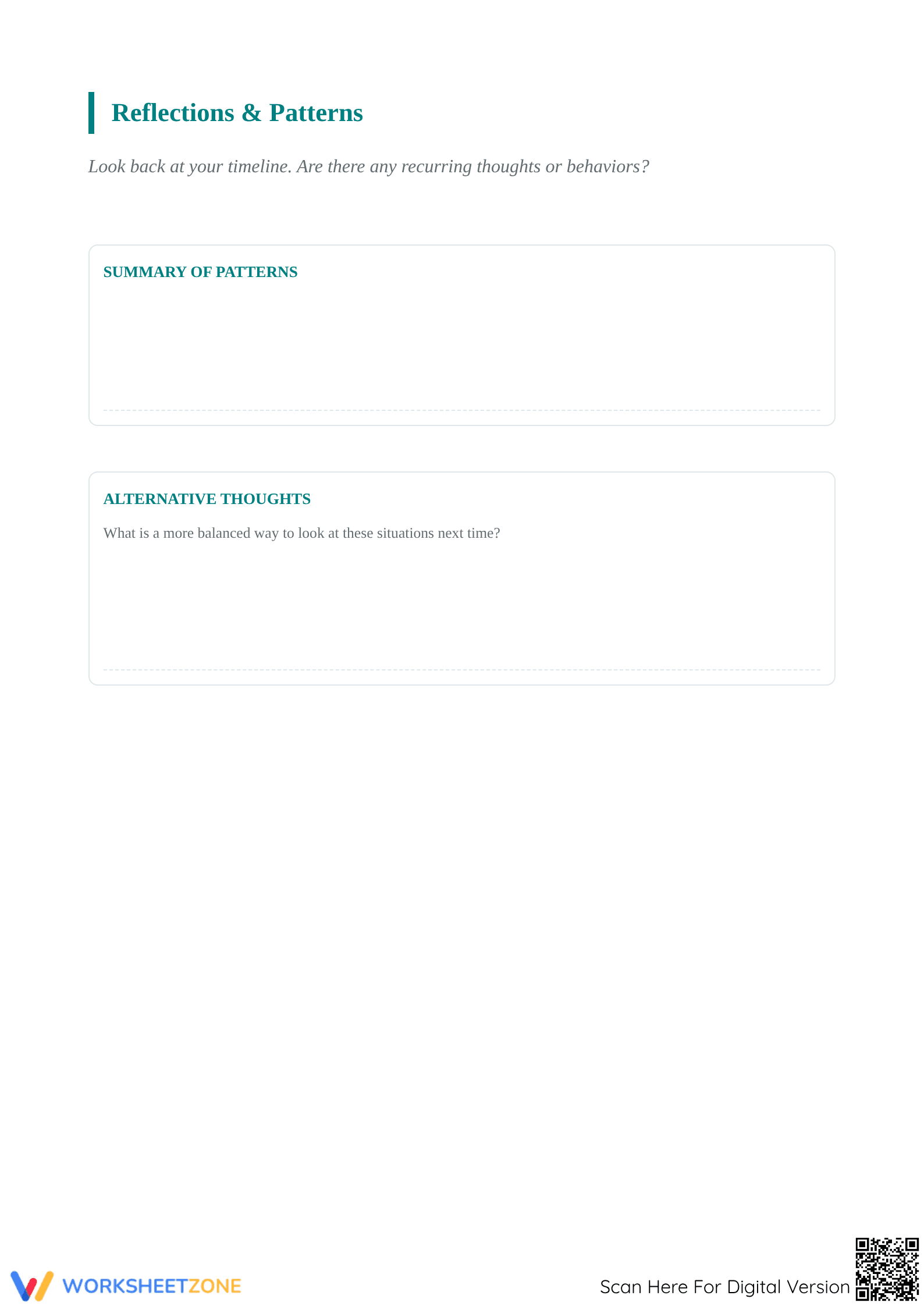 CBT Timeline Worksheet - Page 4