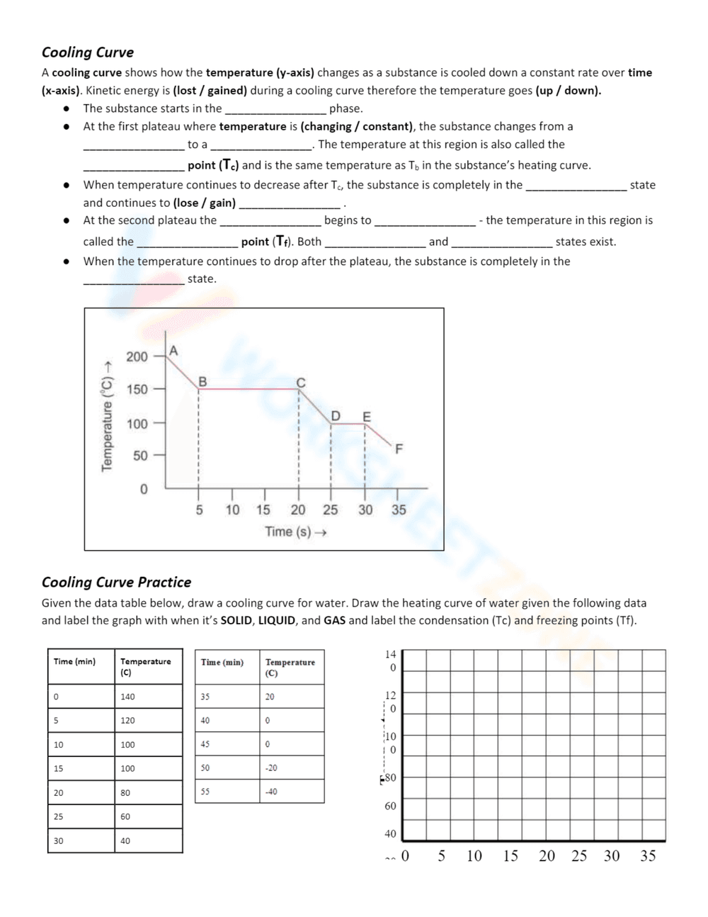 Practice Heating and Cooling Curves - Page 2