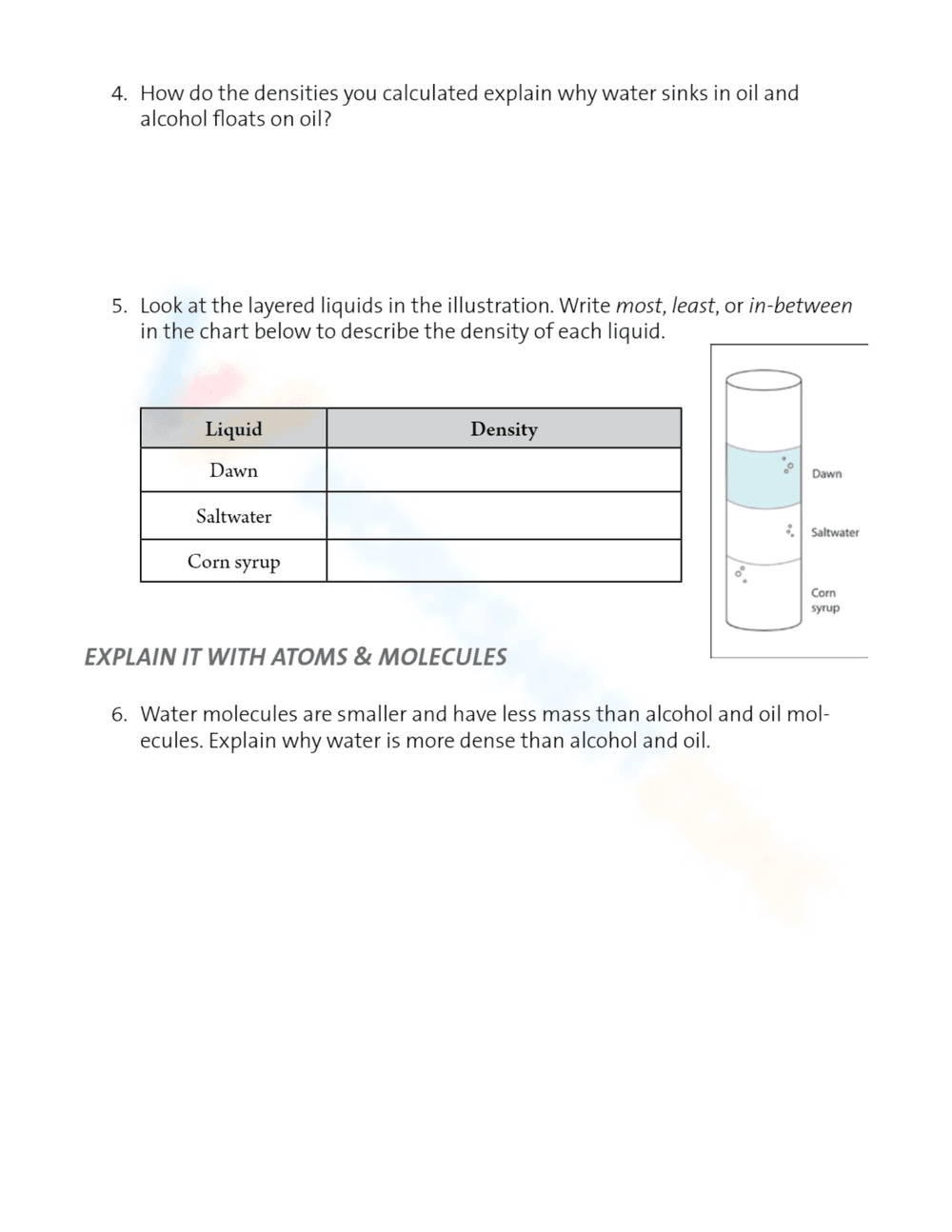 Organized Density Notes Worksheet - Page 3