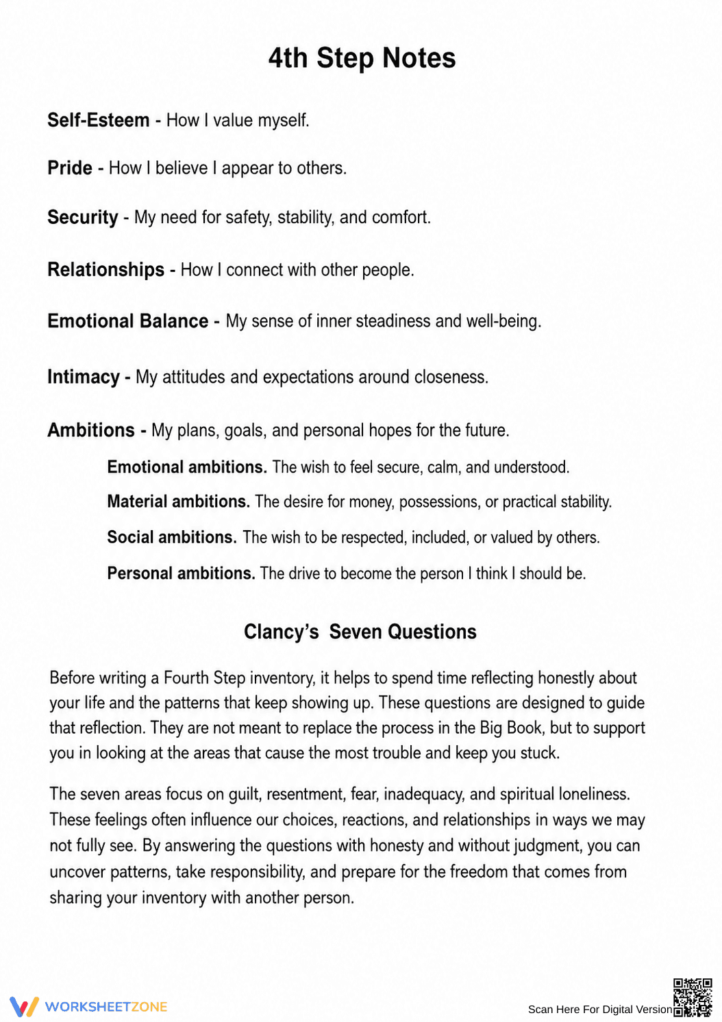 Essential 4th Step Inventory Guide | Grade 8 Social Skills - Page 4